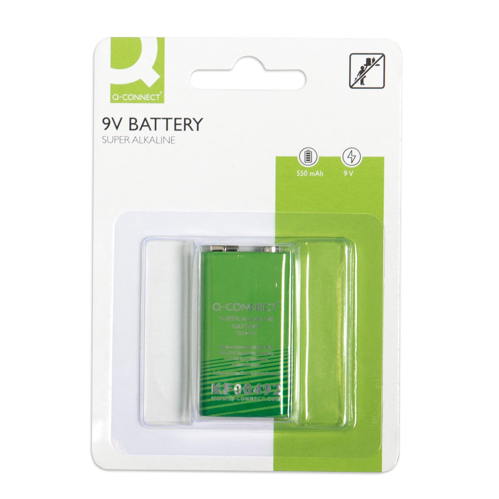 Alkalická baterie Q-Connect - 9V, MN1604, 1 ks
