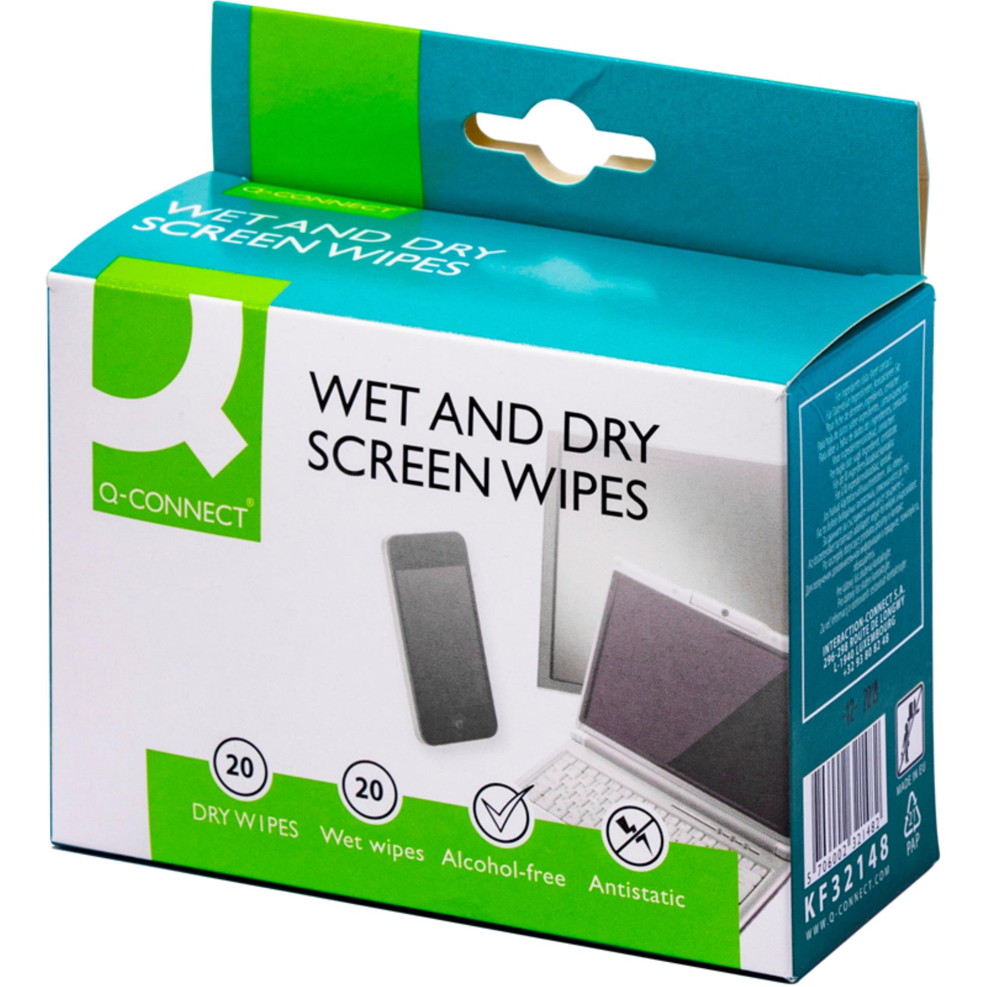 Čisticí ubrousky Q-Connect - 2 x 20 ks