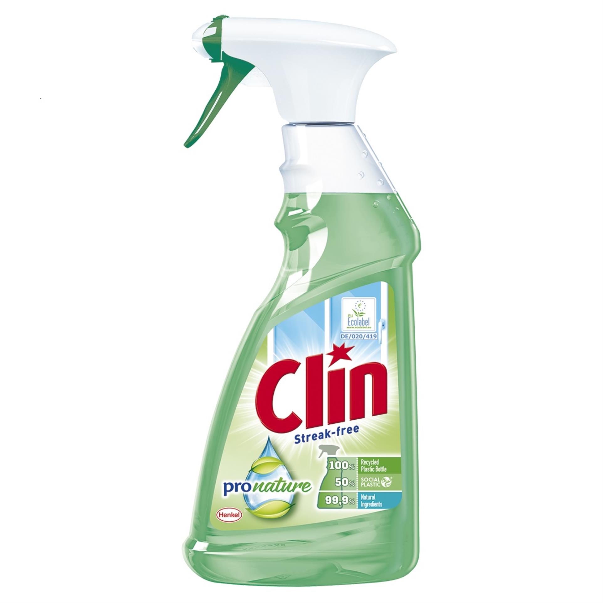 Čisticí prostředek na mytí oken Clin Pro Nature - 500 ml
