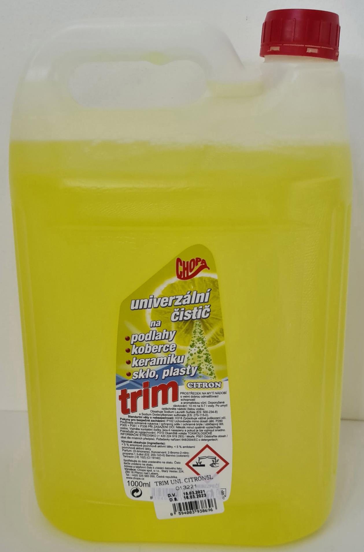 Čistící prostředek - univerzální TRIM, citron, 5 l