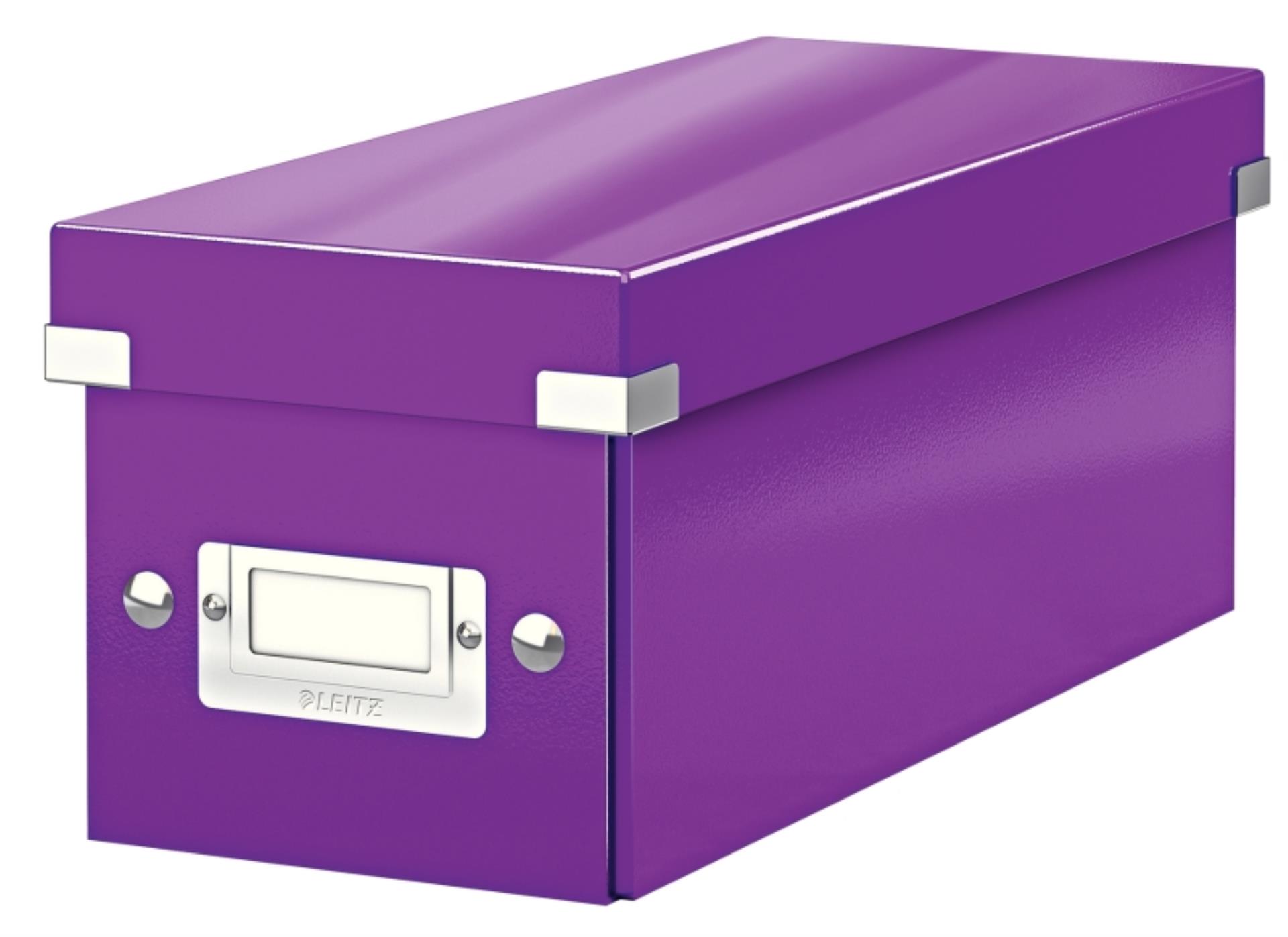 Archivační krabice na CD LEITZ WOW Click-N-Store - A4, purpurová