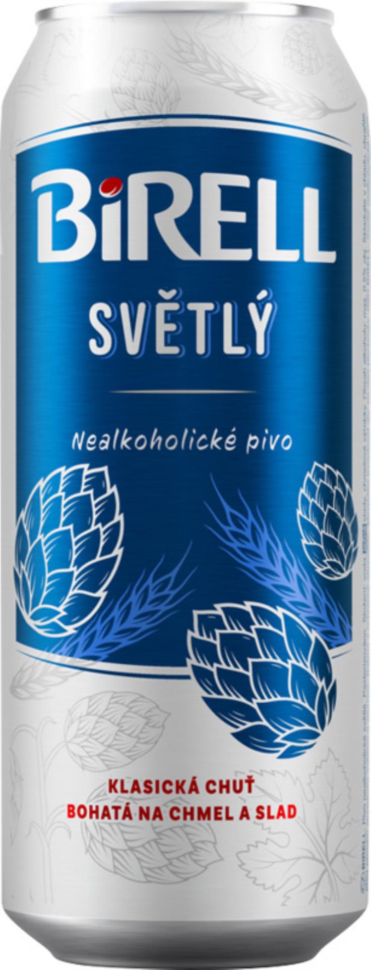 Levně Nealkoholické pivo Birell - světlé, 24x 0,5 l, plech