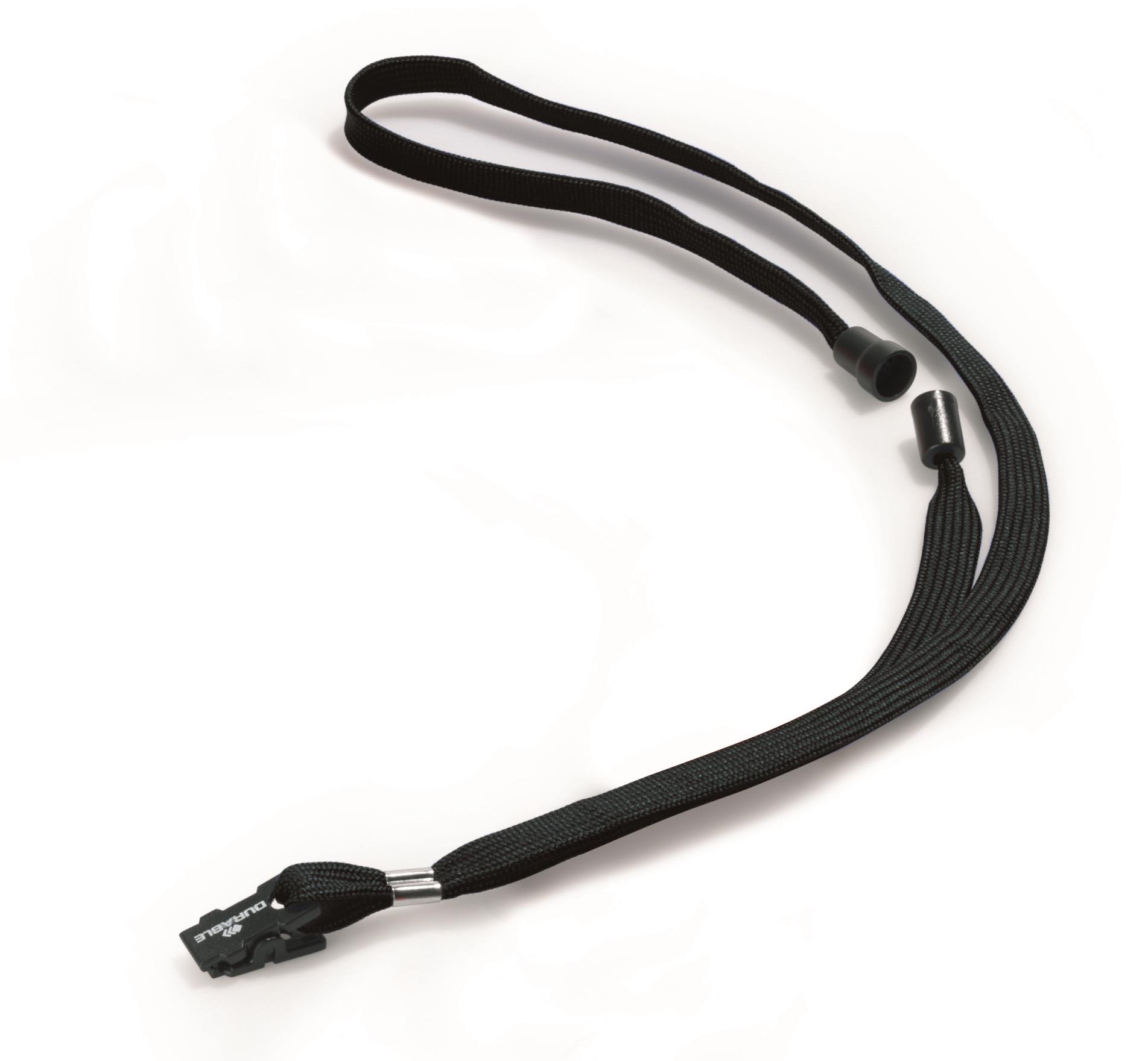 Šňůrka na krk Durable, černá, 10 ks
