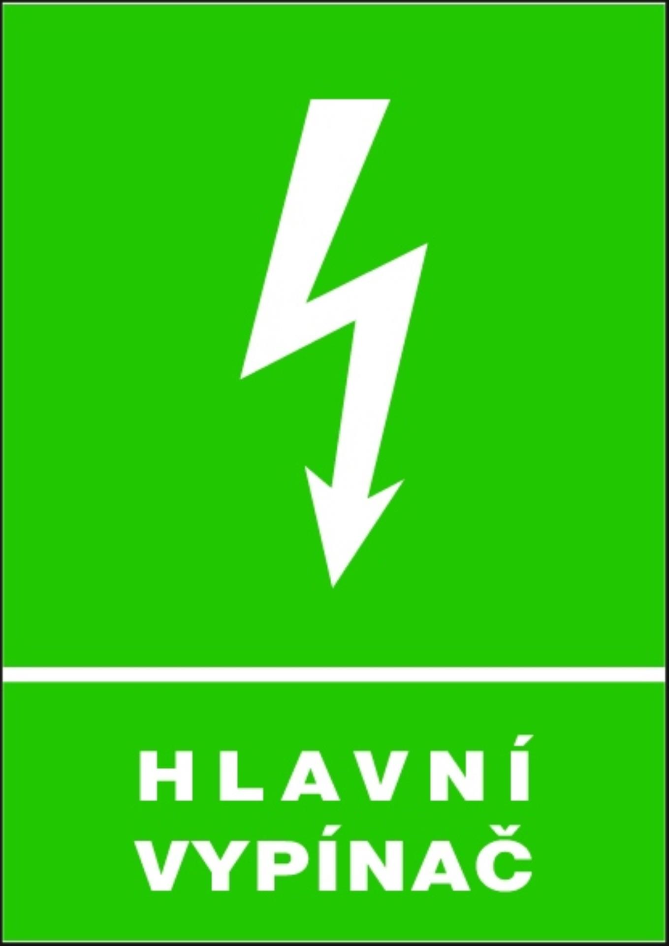 Levně Tabulka - Hlavní vypínač