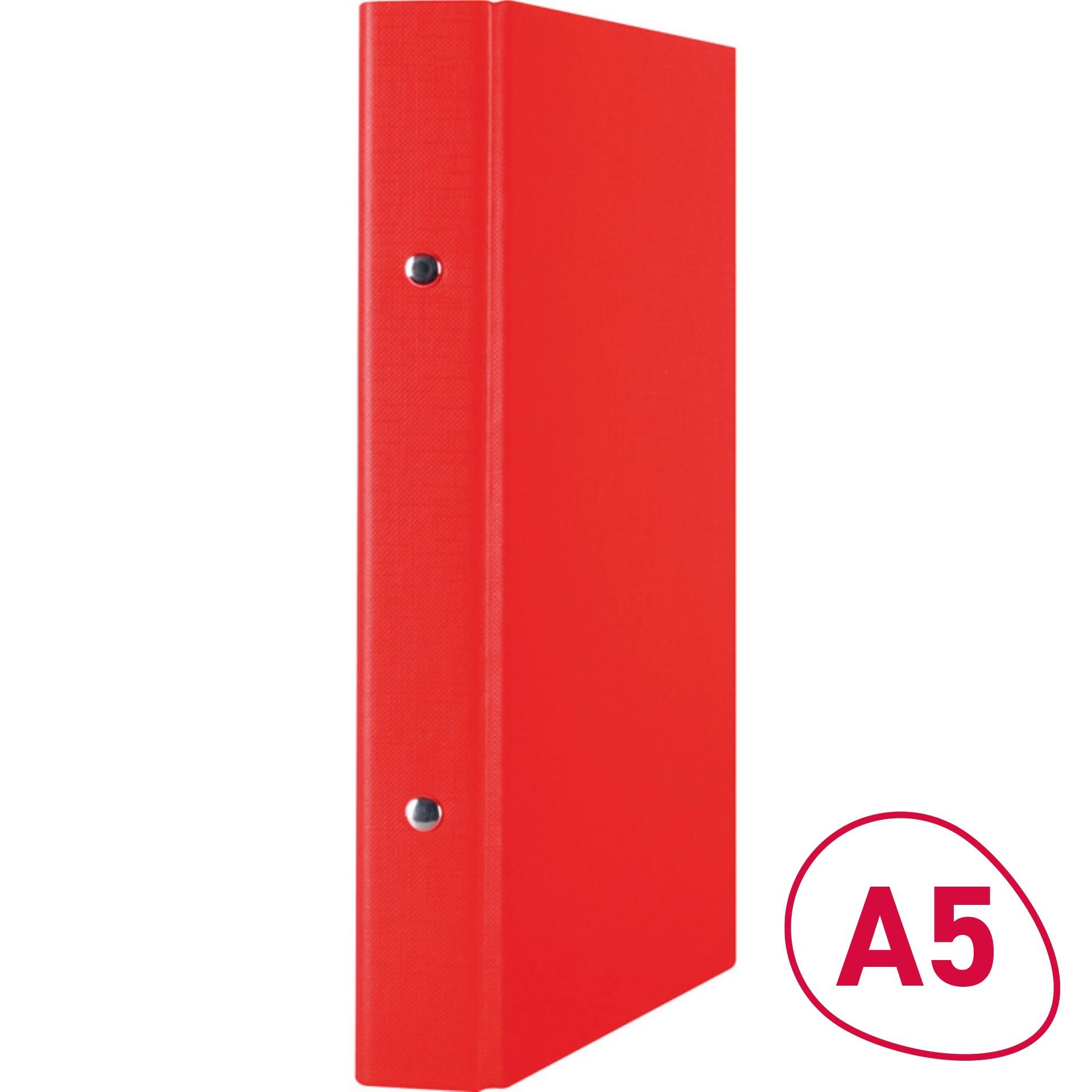 Dvoukroužkový pořadač Donau - A5, 2 cm, červený