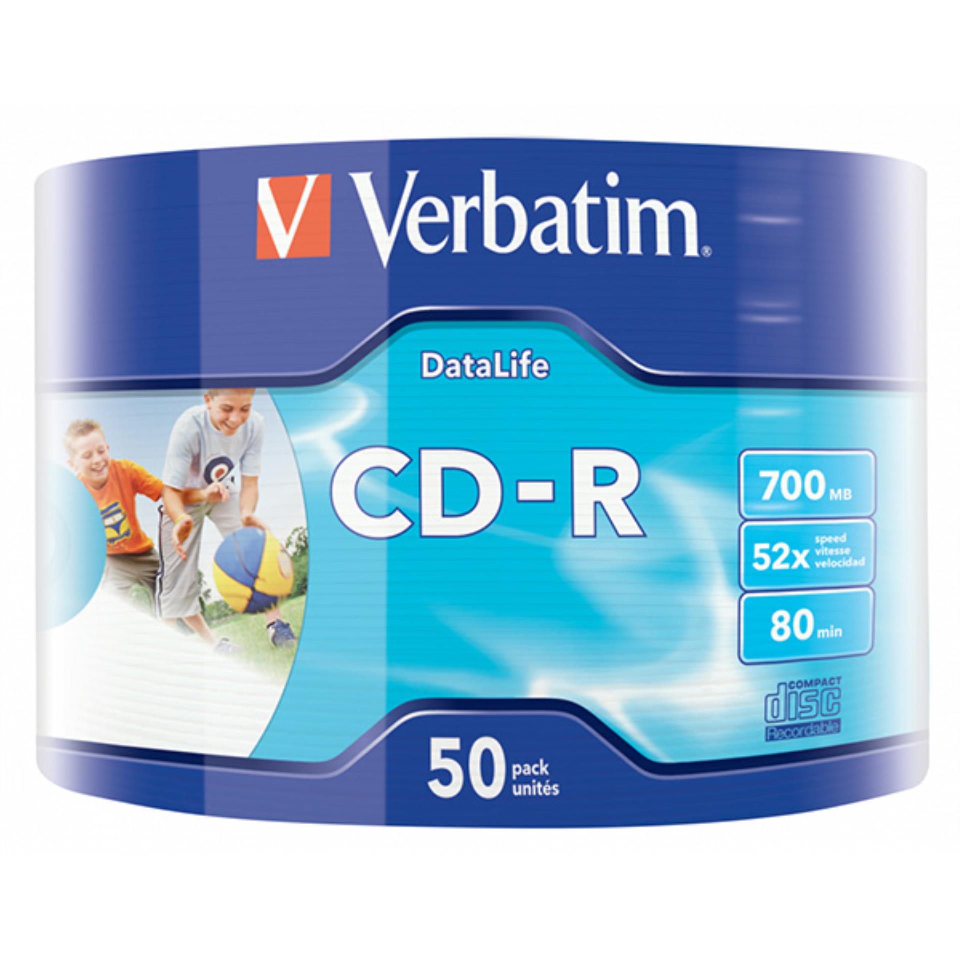 CD-R Verbatim Printable - potisknutelná, cake box, 50 ks