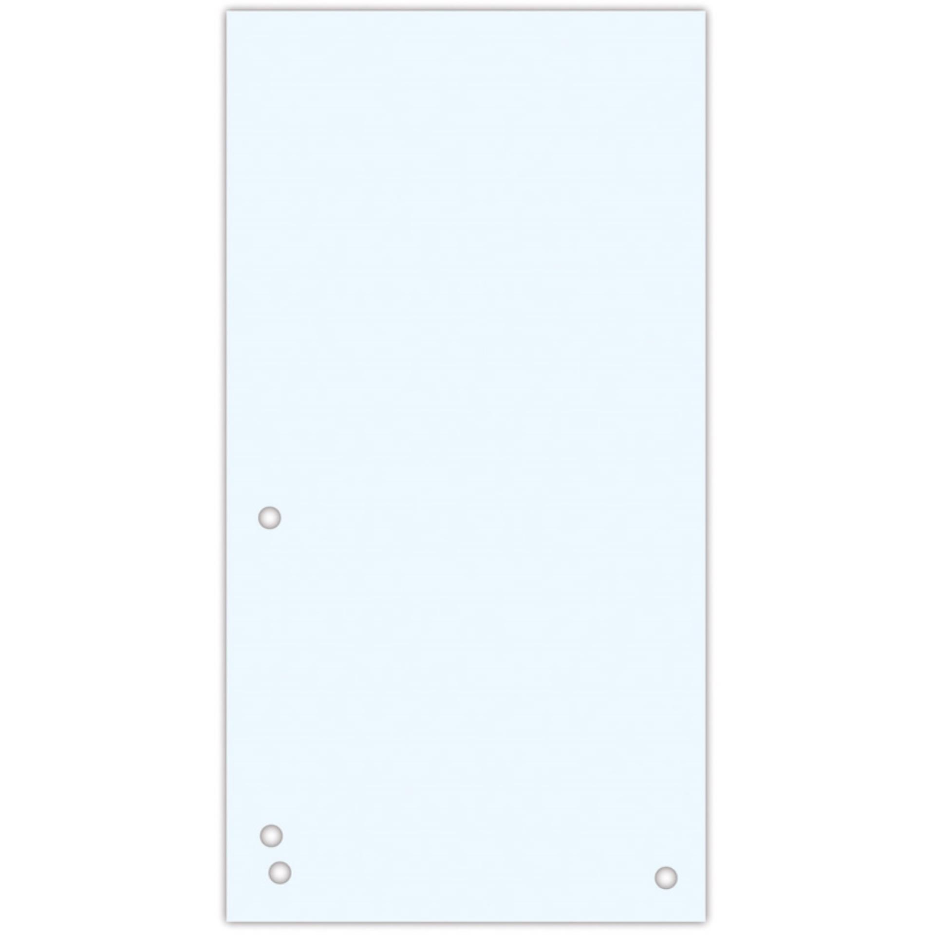 Papírové rozlišovače Donau - 1/3 A4, 235x105 mm, 100 ks, bílé