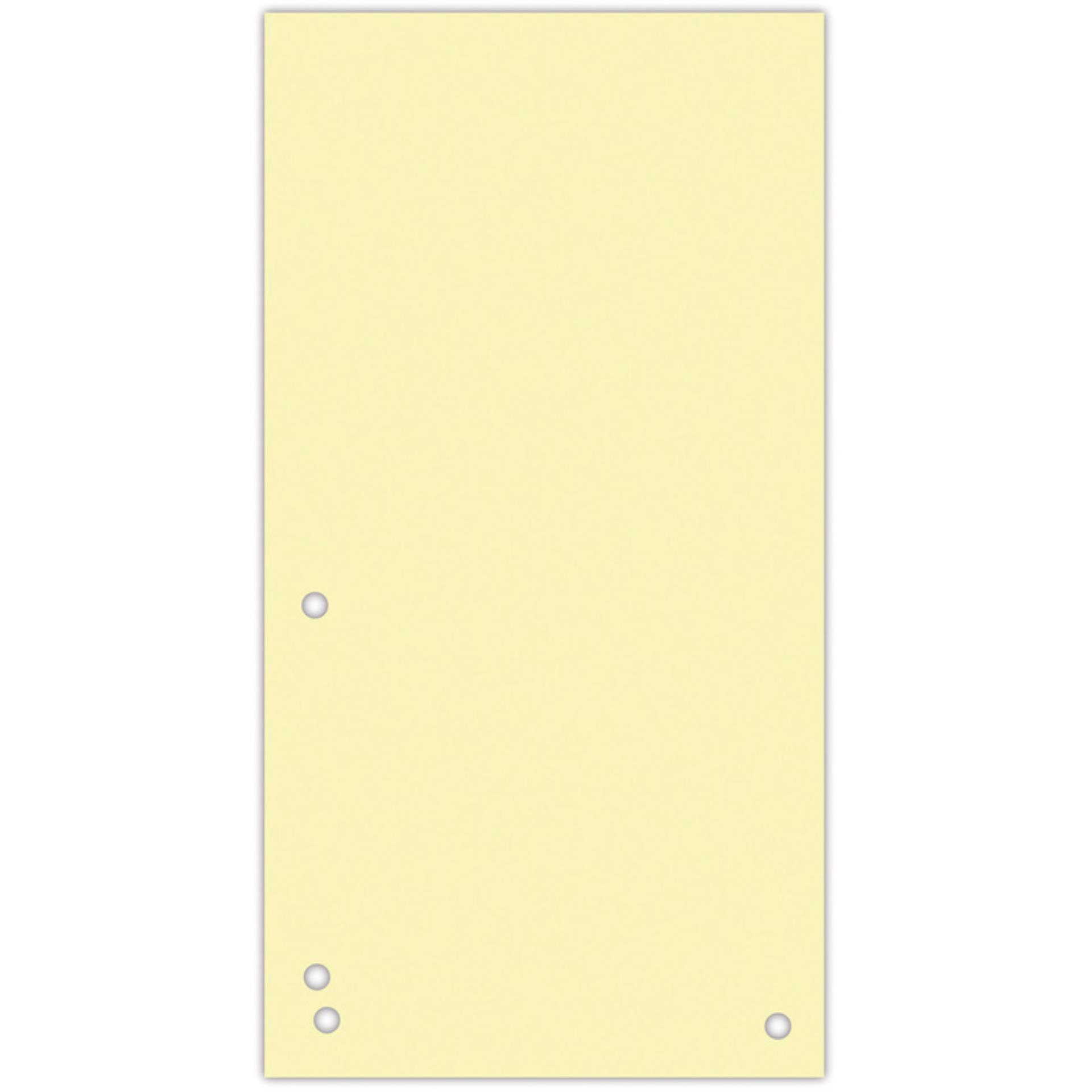 Papírové rozlišovače Donau - 1/3 A4, 235x105 mm, 100 ks, žluté