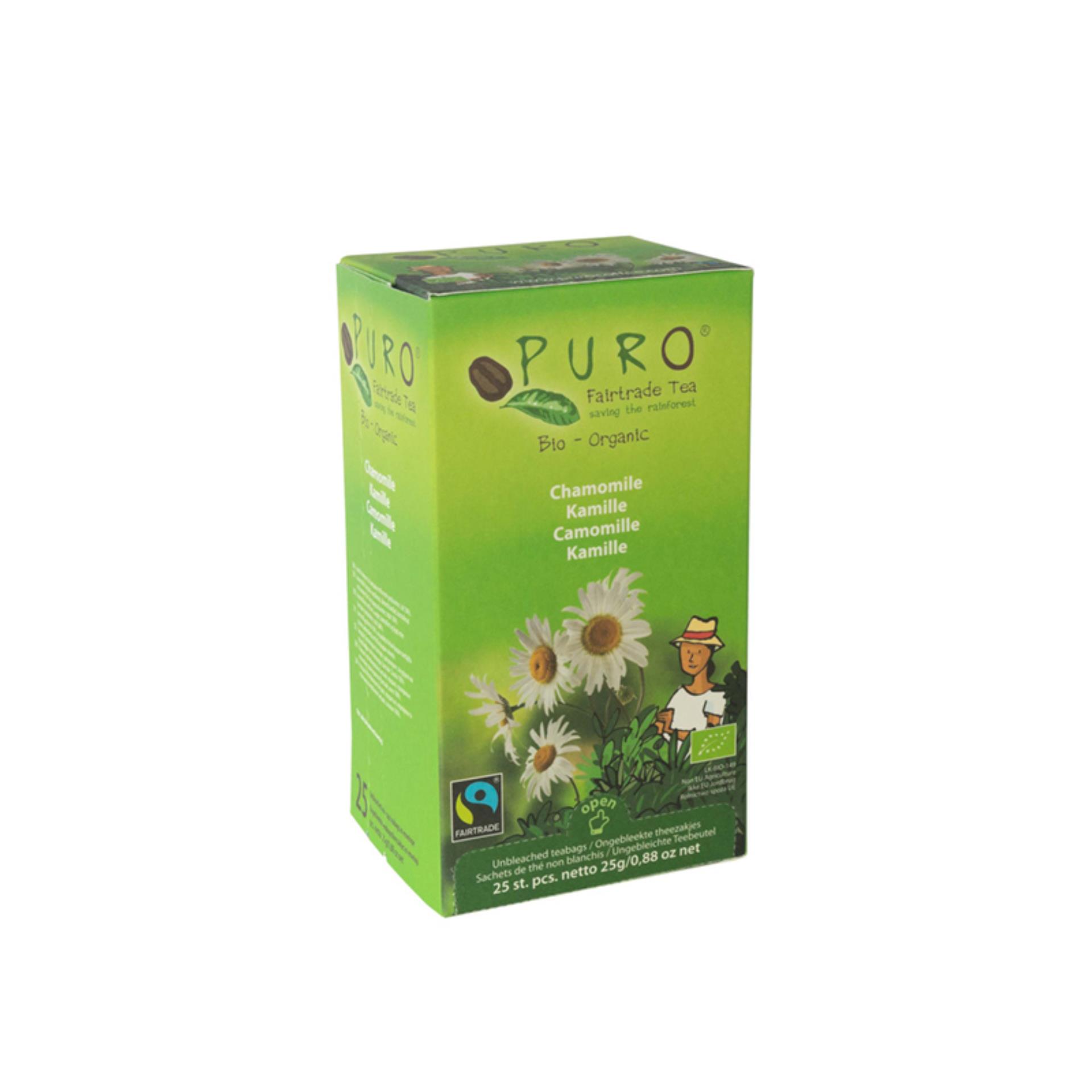 Bylinný čaj Puro - Heřmánkový, bio, Fair trade, 25x 1 g