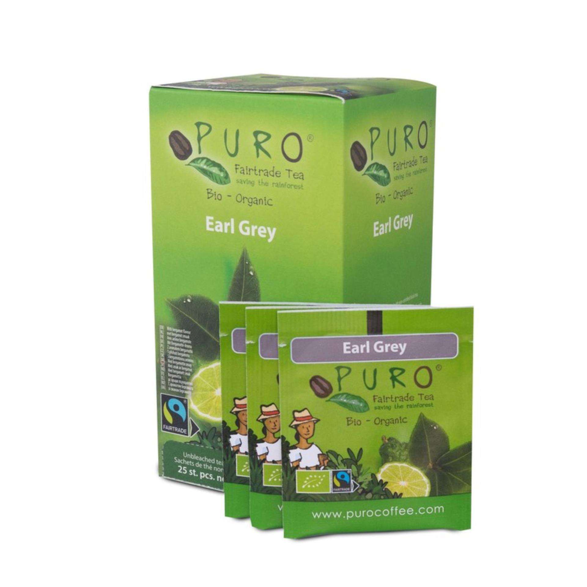 Černý čaj Puro - Earl Grey, Fair trade, 25x 2 g