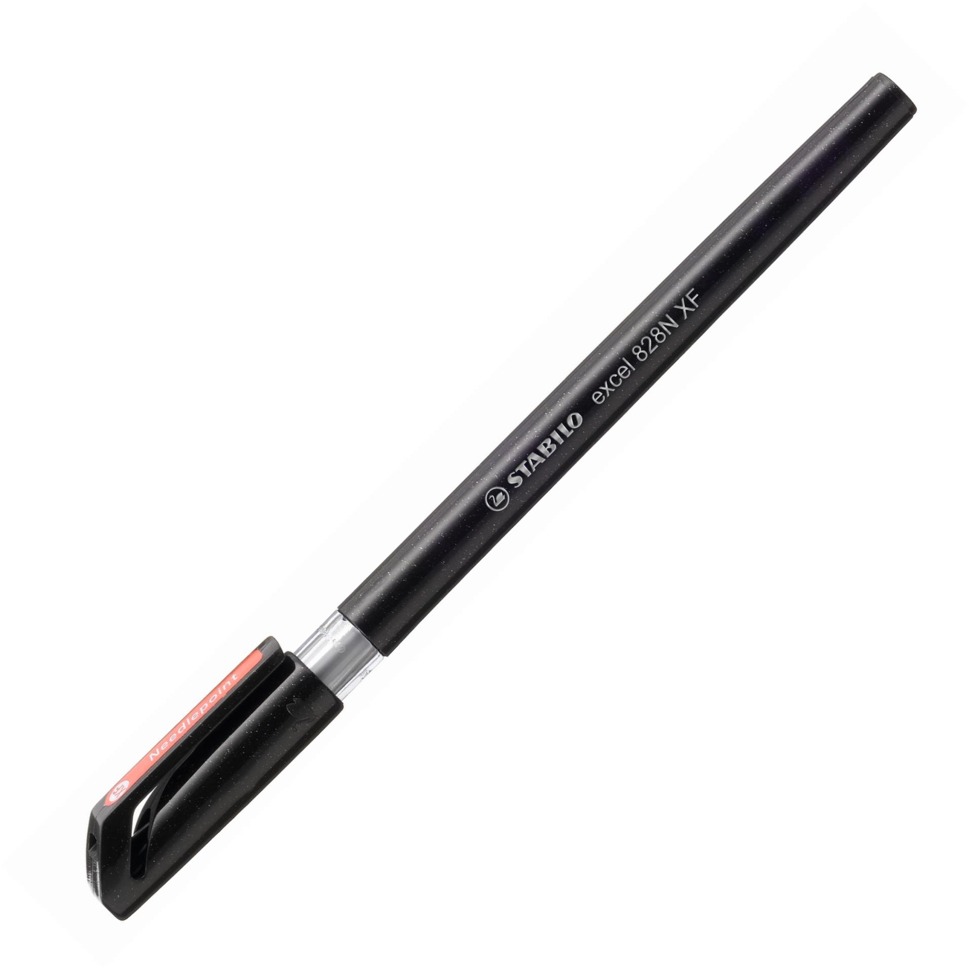 Kuličkové pero Stabilo Excel 828 F - černá náplň, jednorázové, 0,3 mm