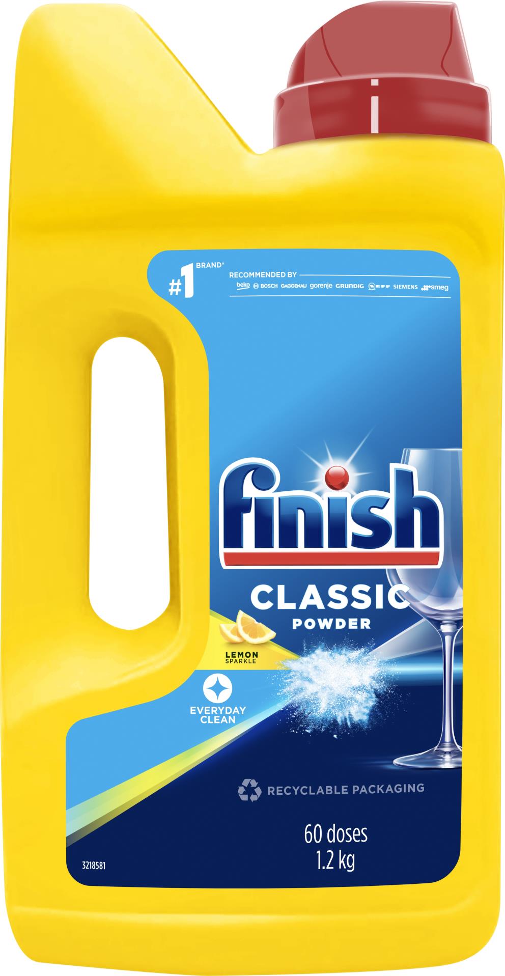 Prášek do myčky Finish - citron, 60 dávek