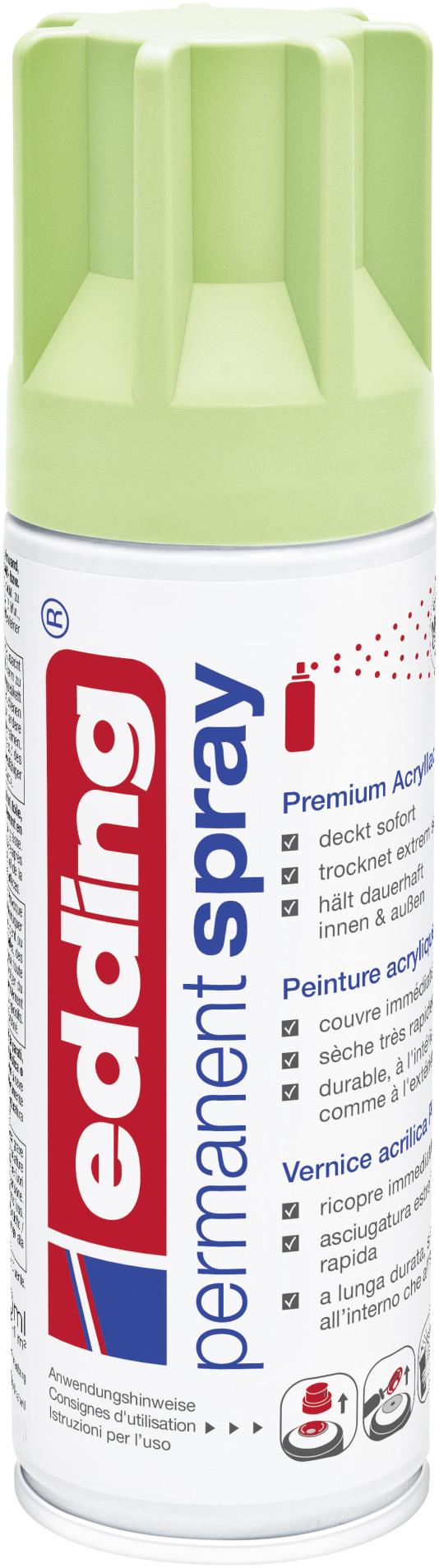 Akrylový sprej edding 5200 - pastelově zelená matná 917, objem 200,00 ml