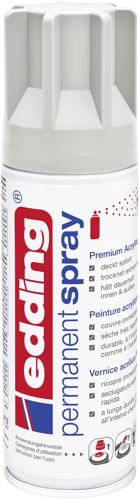 Akrylový sprej edding 5200 - světle šedá matná 925, objem 200,00 ml
