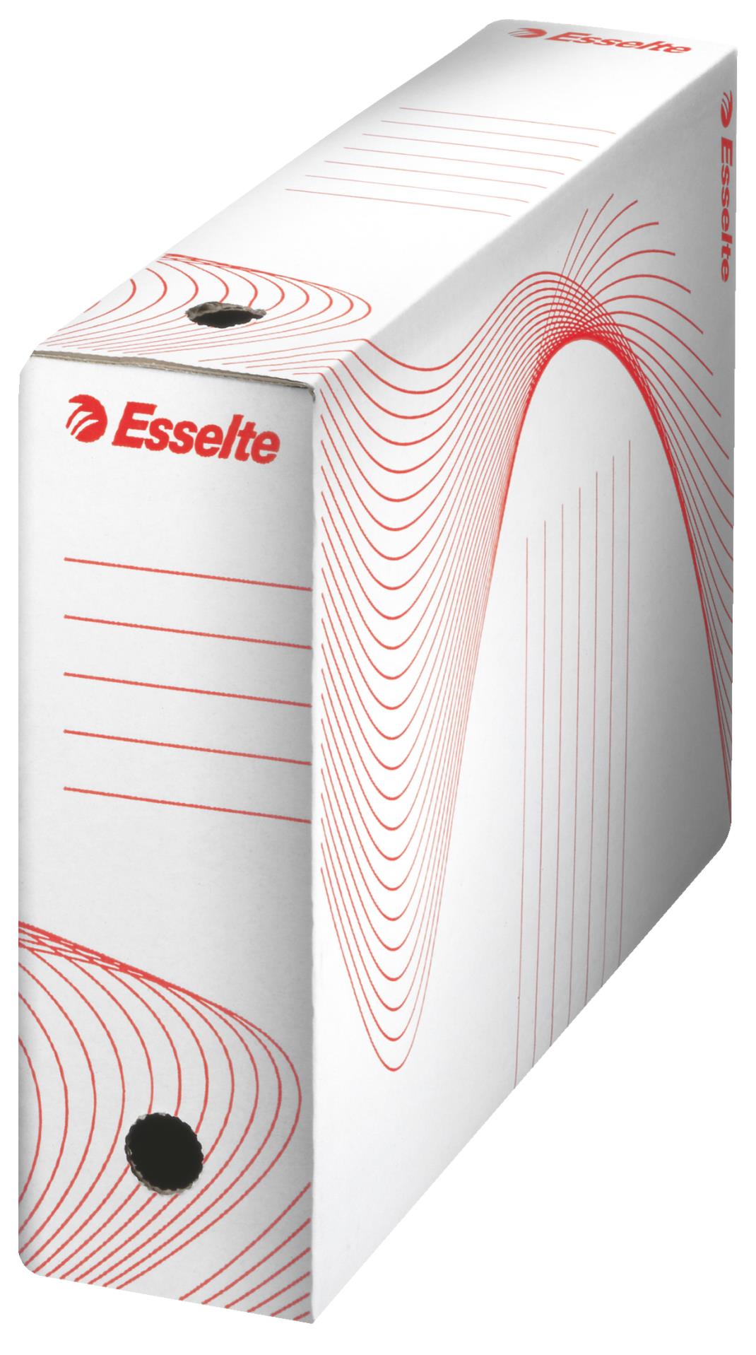 Archivační krabice Esselte - 8,0 x 24,5 x 34,5 cm, bílá