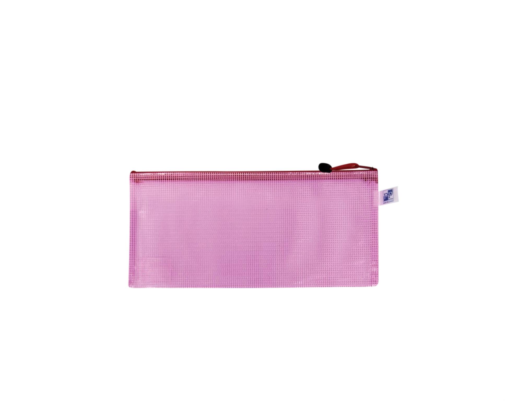 Karton P+P Síťovaná zipová obálka Opaline DL - 300 mic, 1 ks, červená