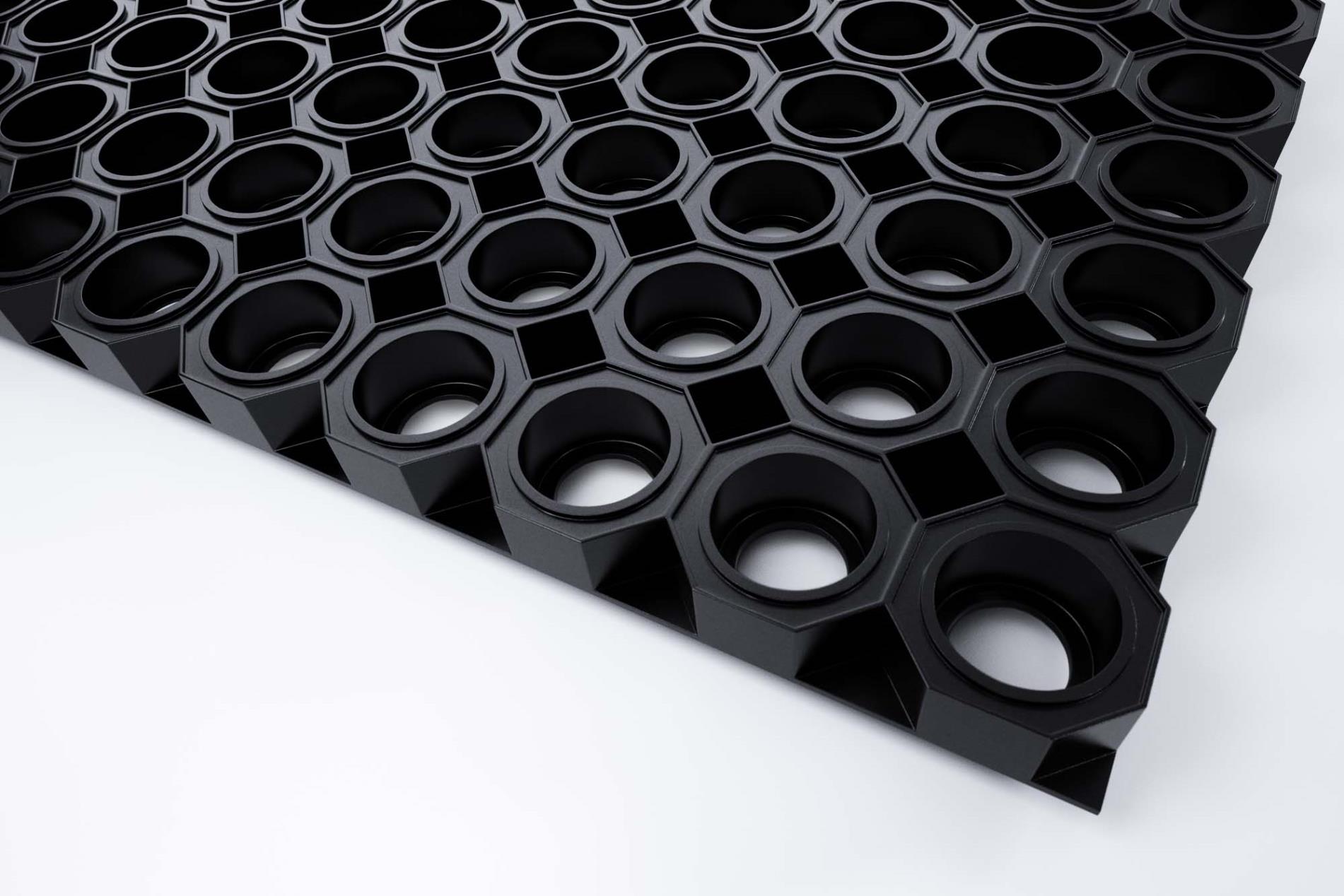 Levně Emco Bau Venkovní rohož Structura, 150 x 100 cm - gumová, černá