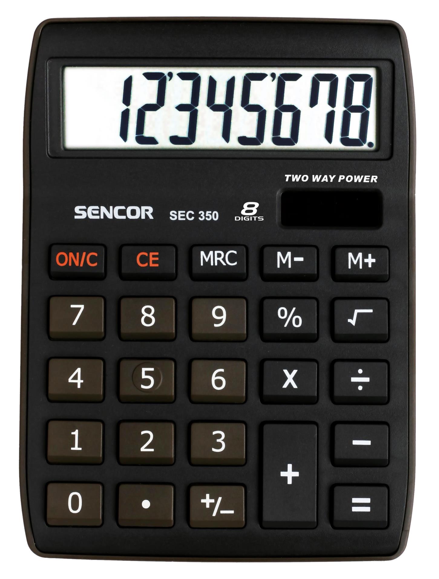 Levně Stolní kalkulačka Sencor SEC 350 - 8místný displej