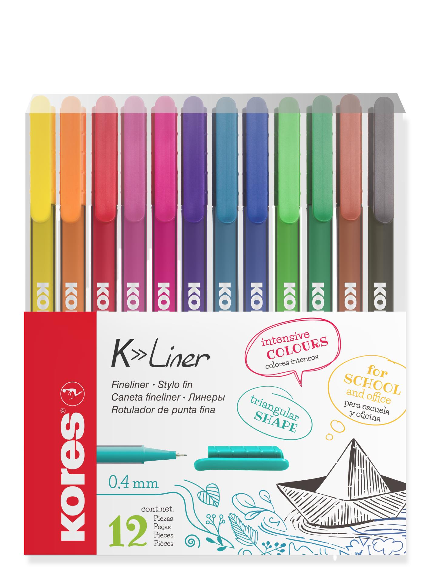 Levně Kores K-Liner Sada 12 barev