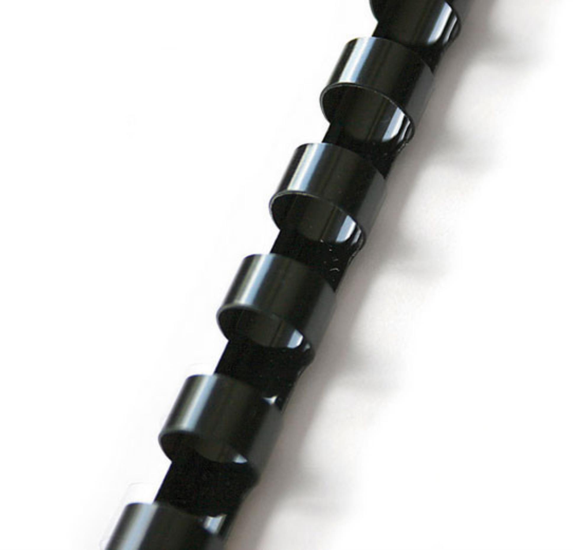 Hřbety plastové GBC 19 mm, černé, 100 ks