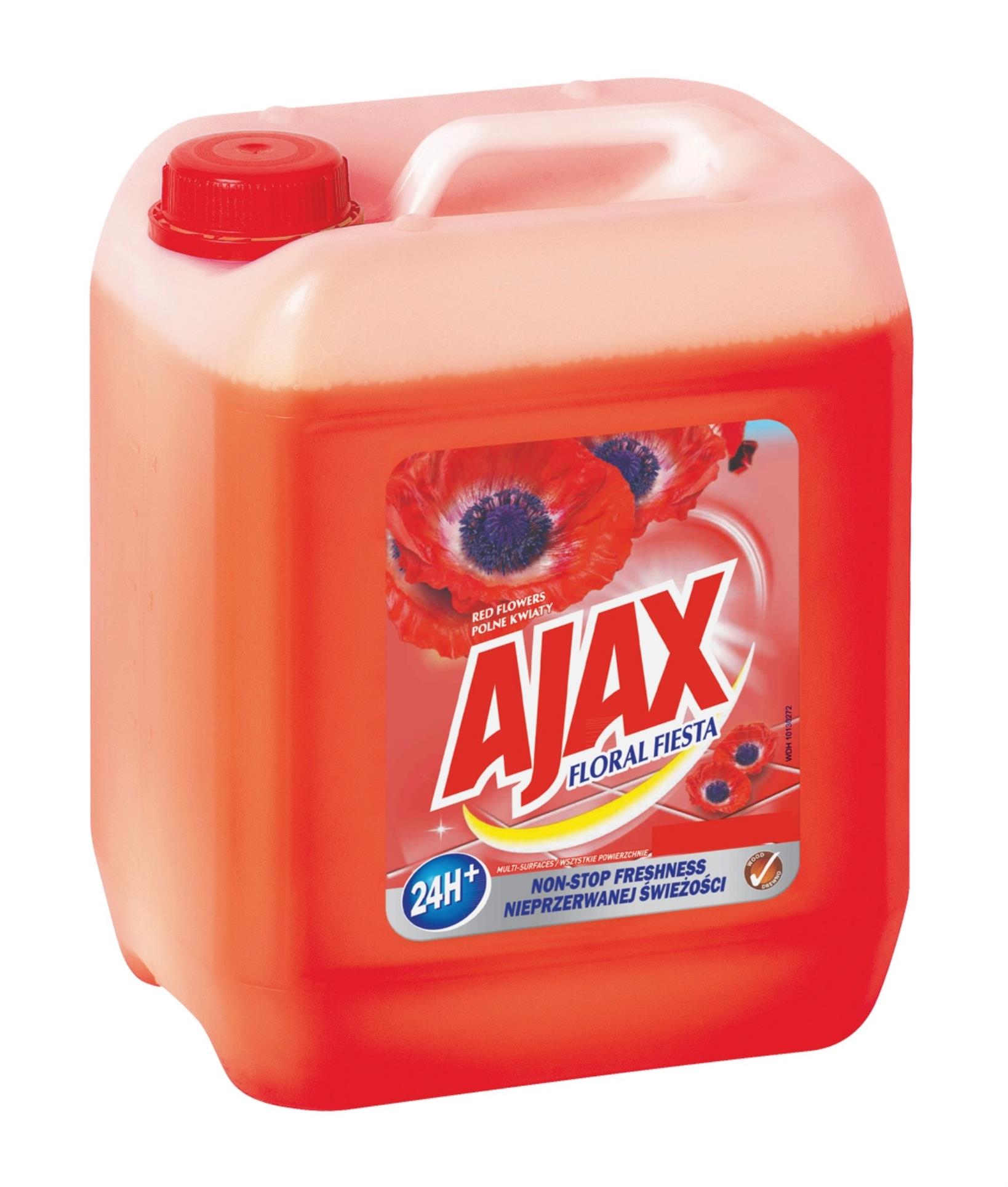 Levně Čisticí prostředek na podlahy Ajax - červený, 5 l