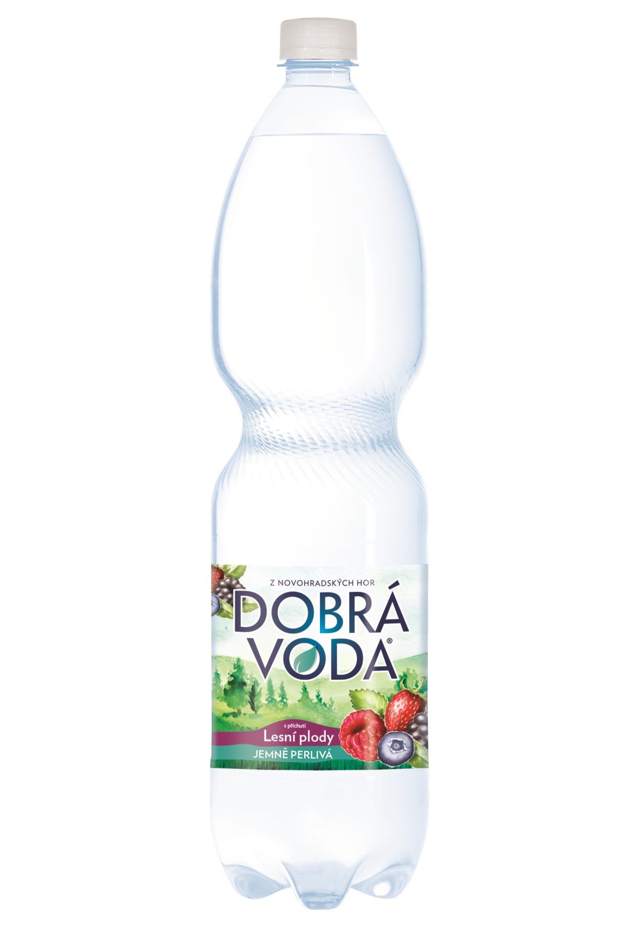 Minerální voda Dobrá voda - lesní plody, jemně perlivá, 6x 1,5 l