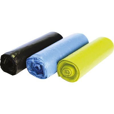 Barevné pytle na třídění odpadu - 120 l, 3 x 5 ks, 40 mic