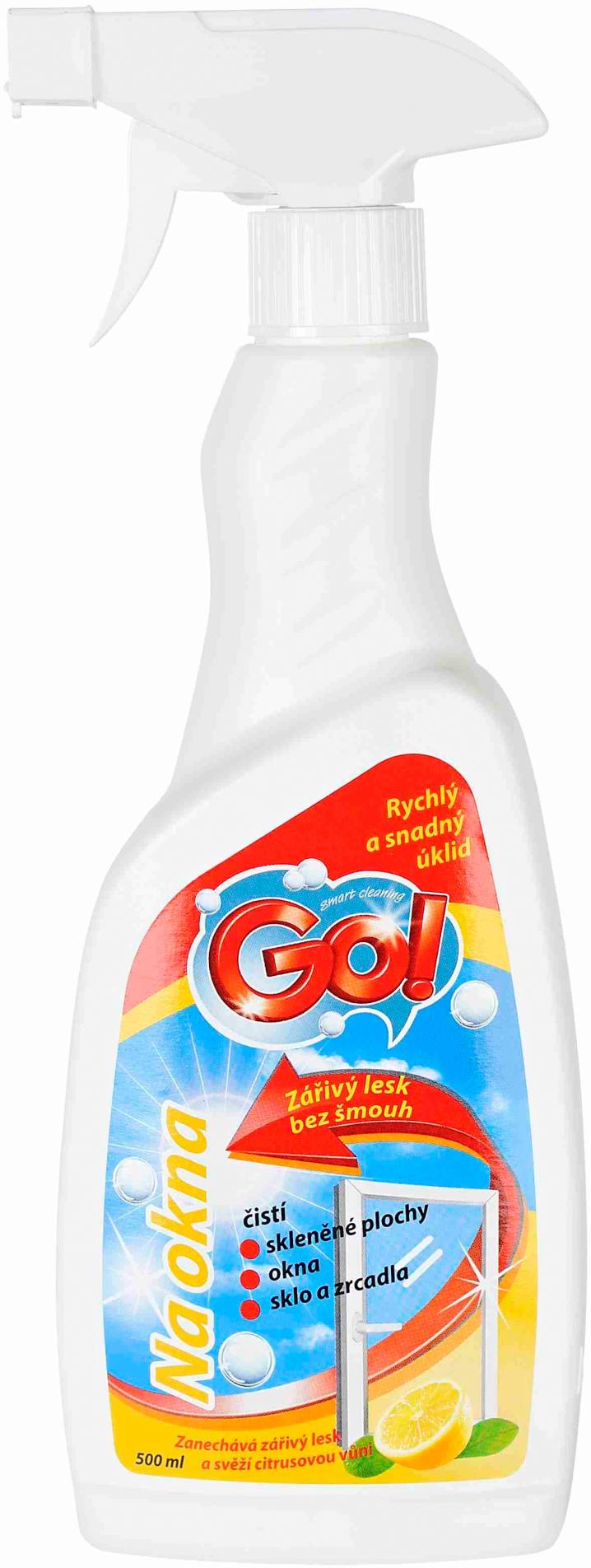 Čisticí prostředek na okna GO! - 500 ml