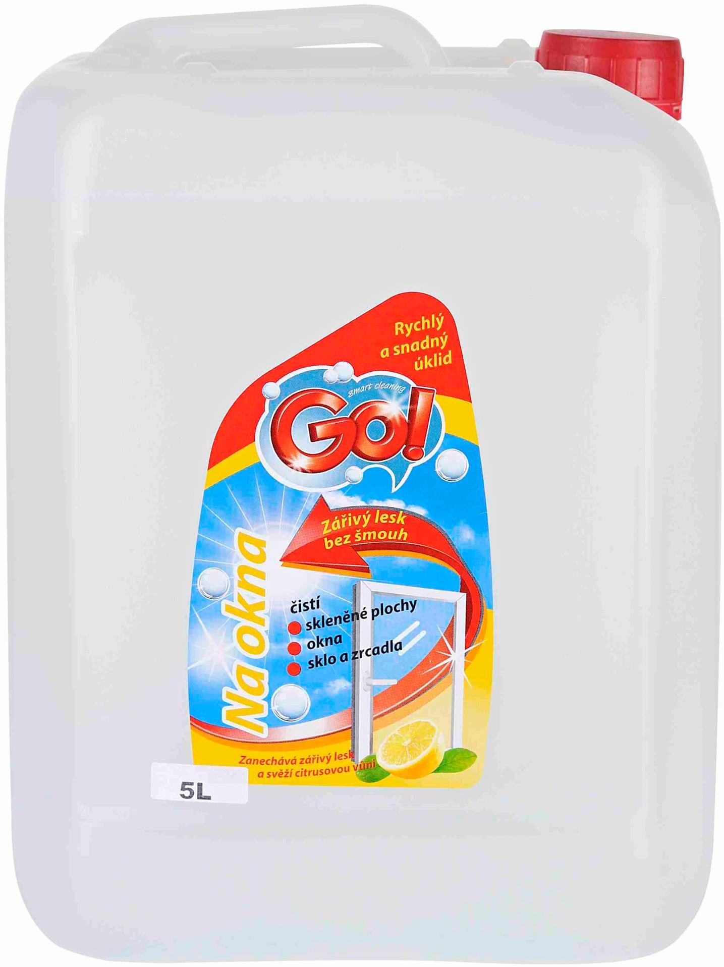 Čisticí prostředek na okna GO! - 5 l