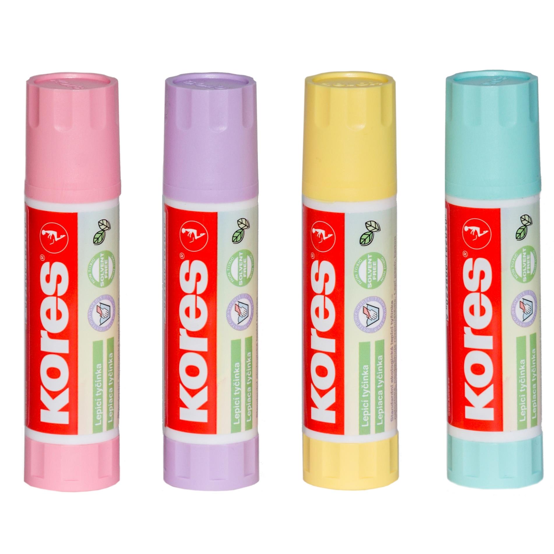 Levně Lepicí tyčinka Kores, 20 g - pastelový design