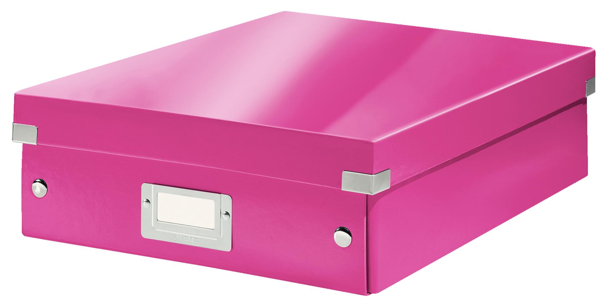 Box Click & Store Leitz WOW - M, růžový