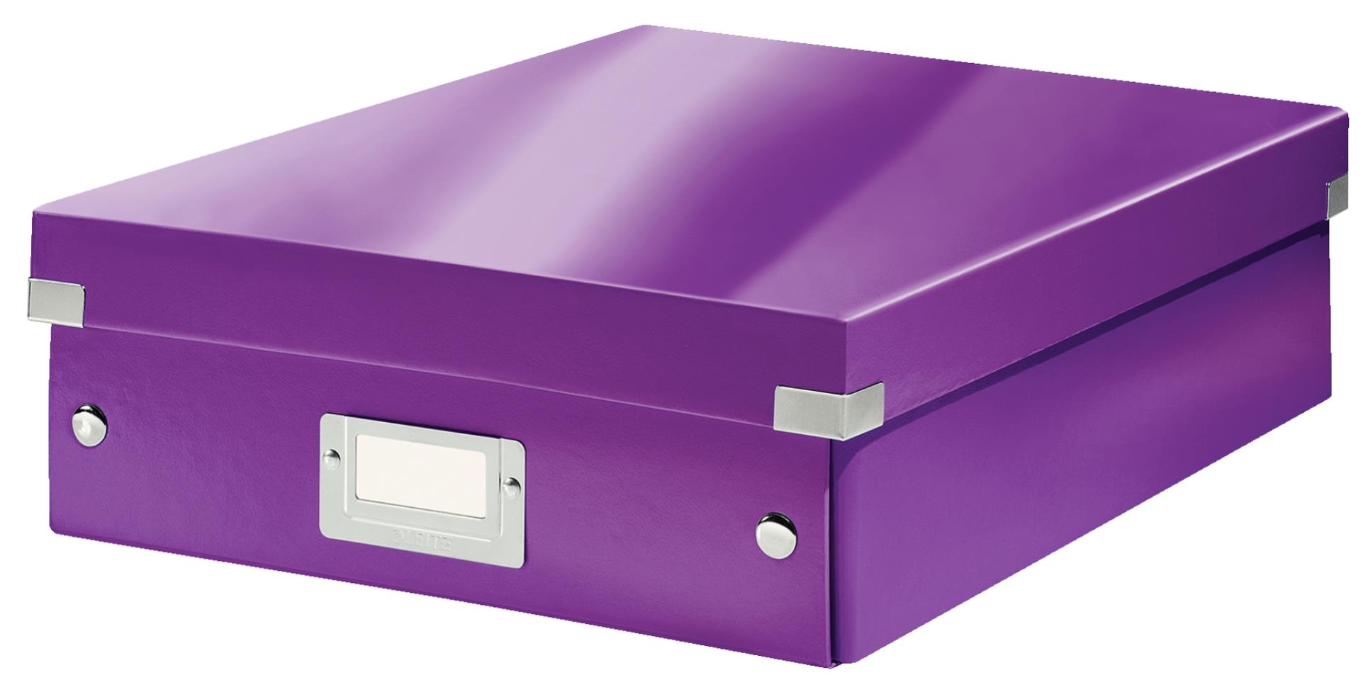 Box Click & Store Leitz WOW - M, purpurový