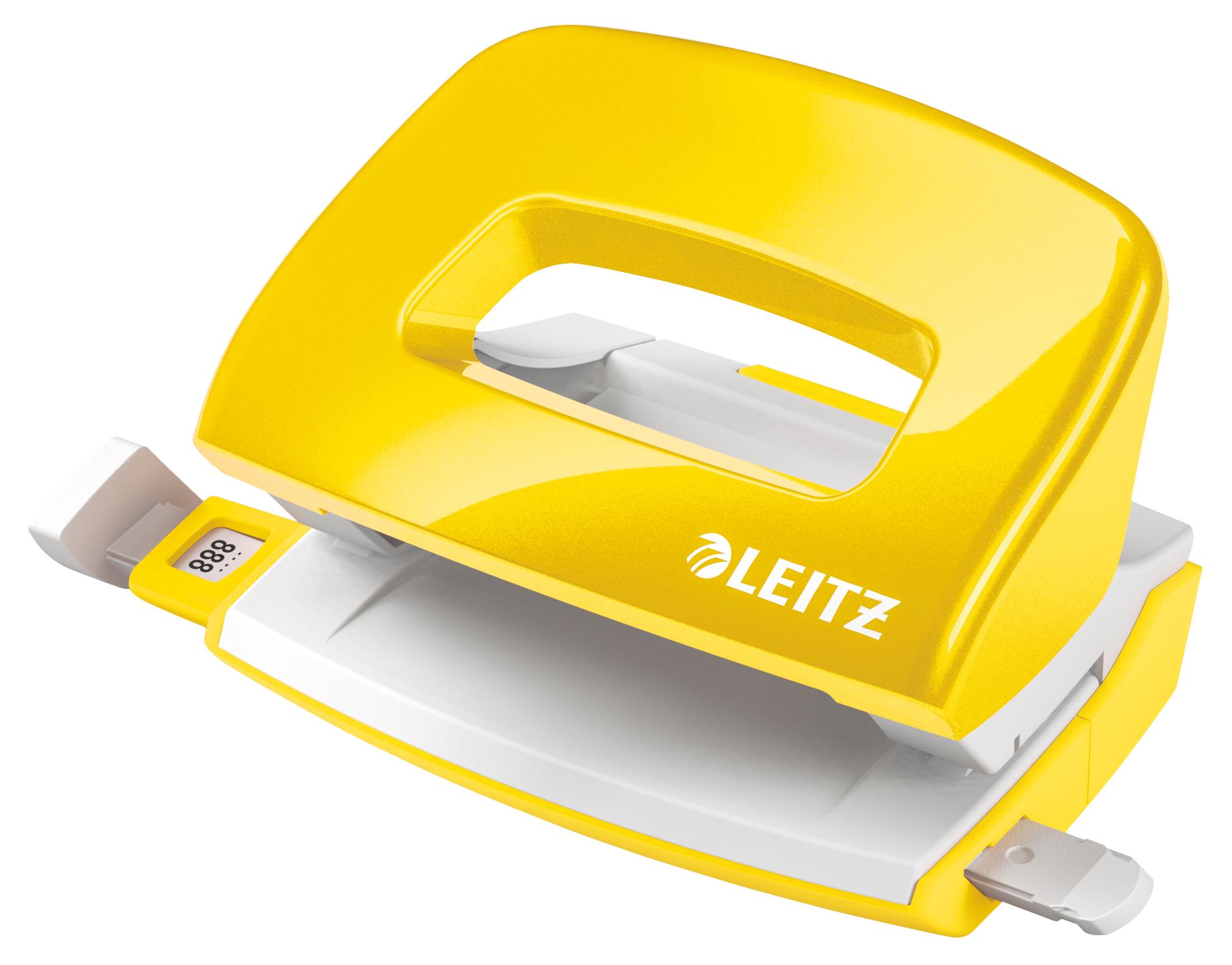 Mini děrovačka Leitz NeXXt 5060 - žlutá