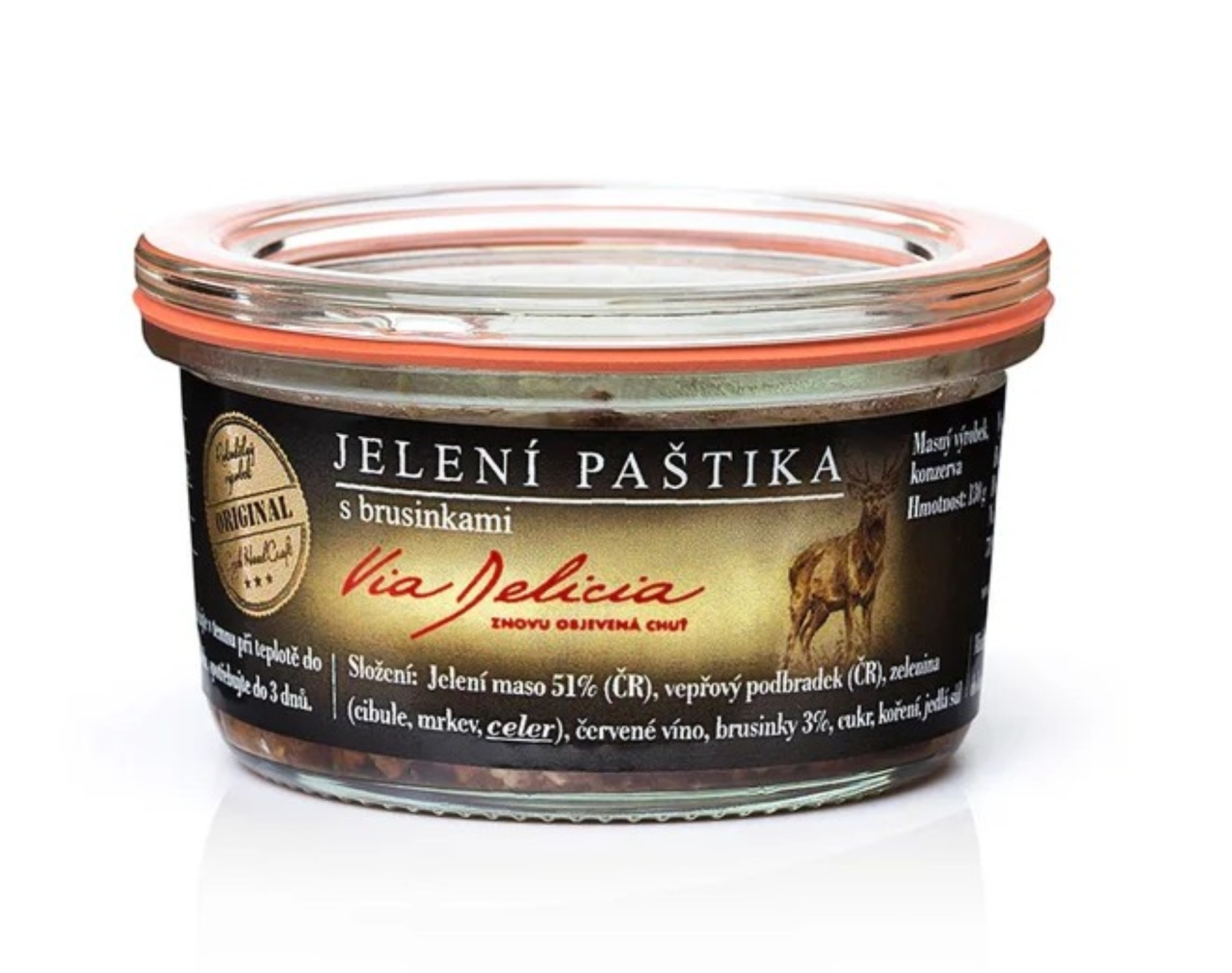 Jelení paštika s brusinkami, 130 g