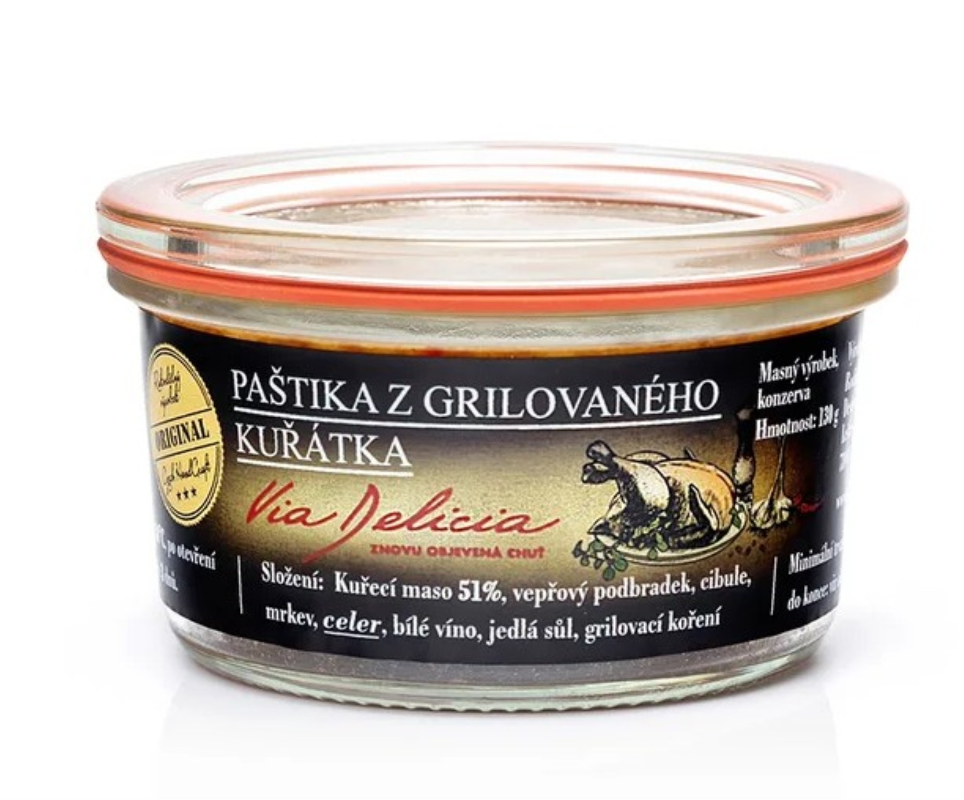 Paštika z grilovaného kuřátka, 130 g