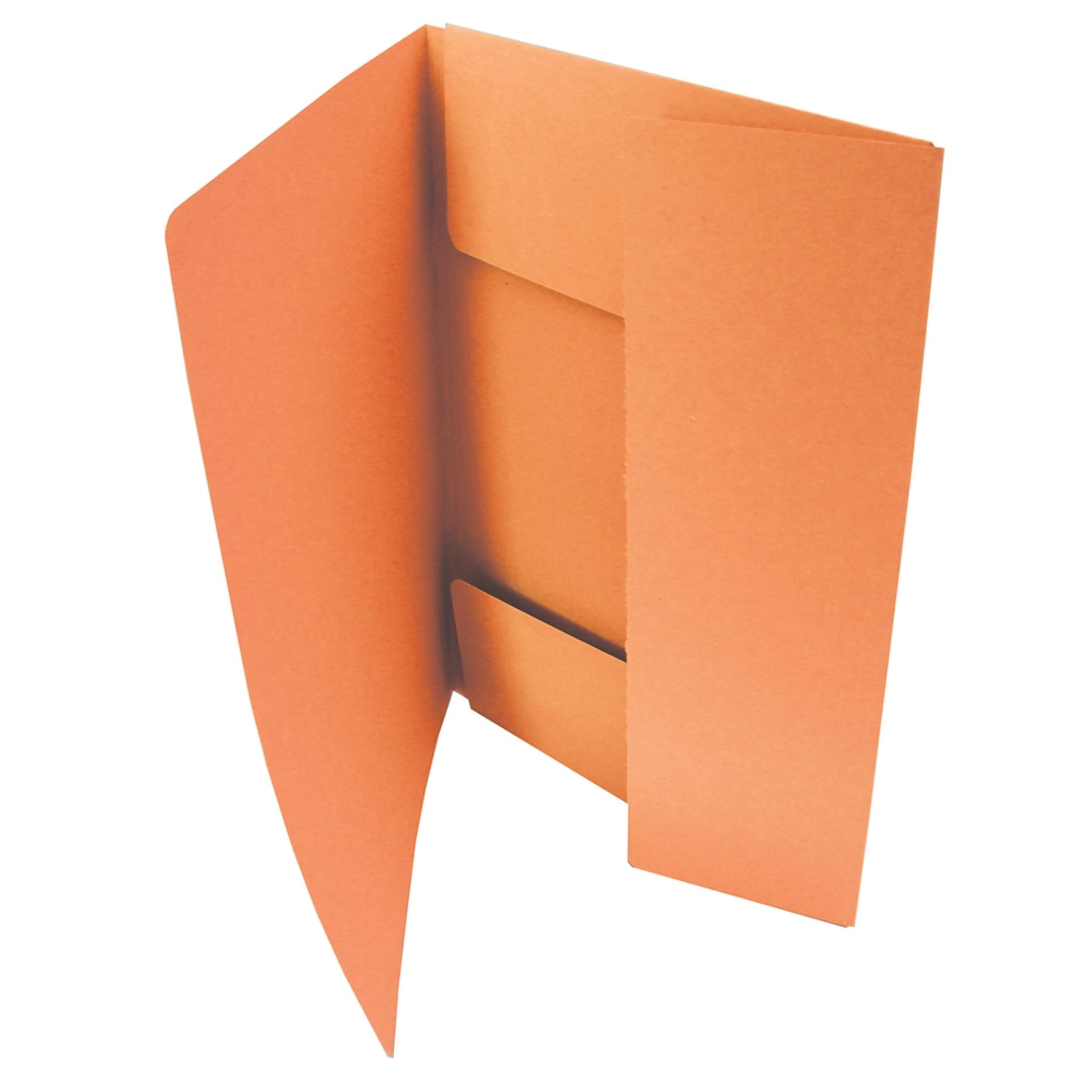 Levně Papírové desky s chlopněmi HIT Office - A4, oranžové, 50 ks
