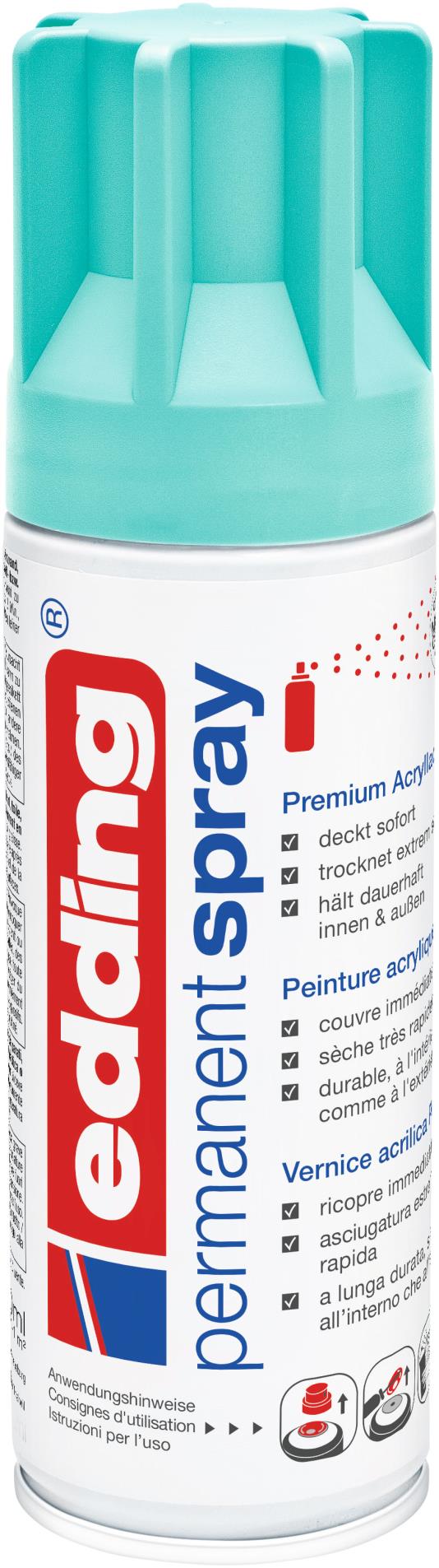 Permanentní sprej Edding 5200, 200 ml tyrkysová matná 934