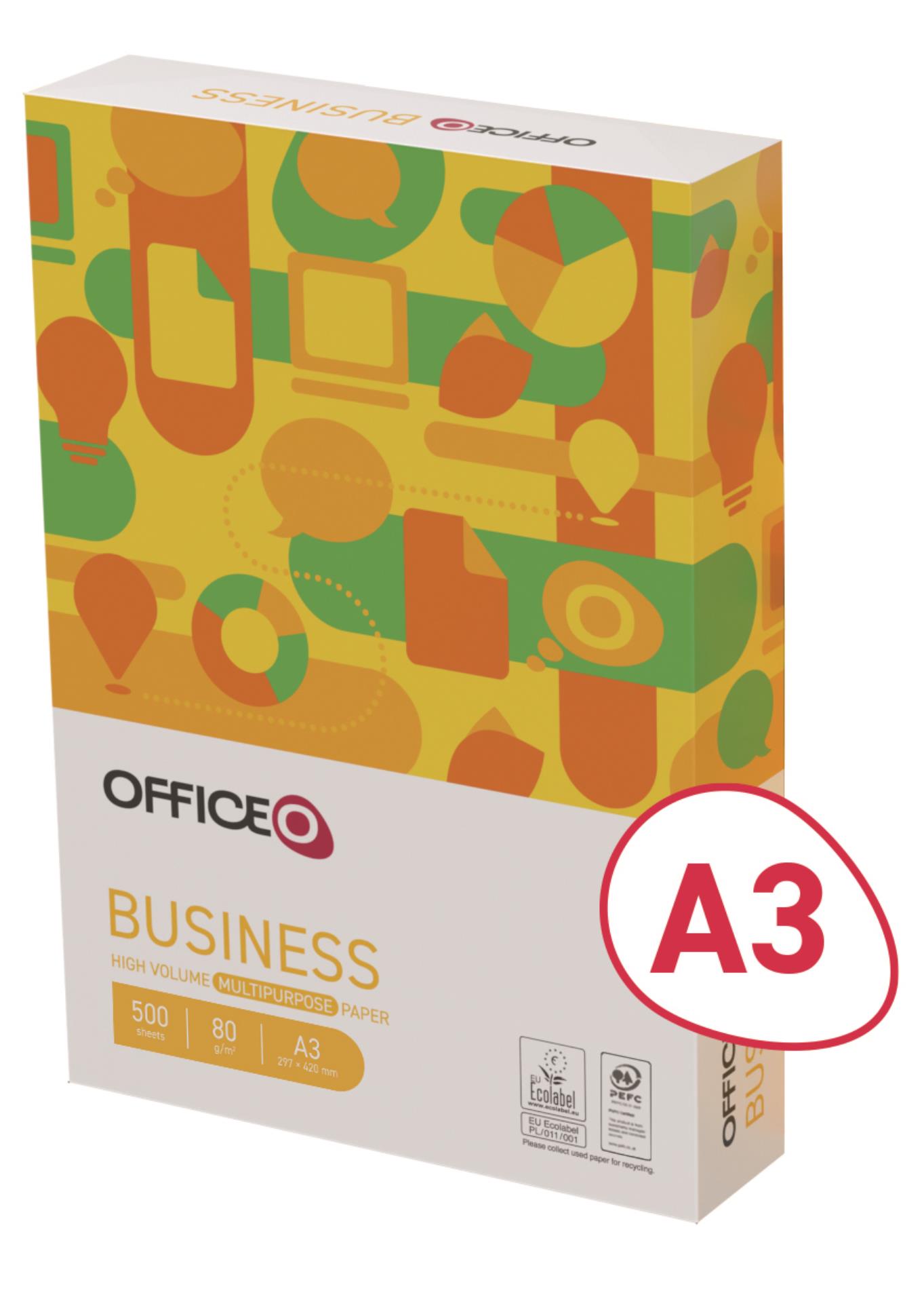 Kancelářský papír OFFICEO Business A3 - 80 g/m2, 500 listů