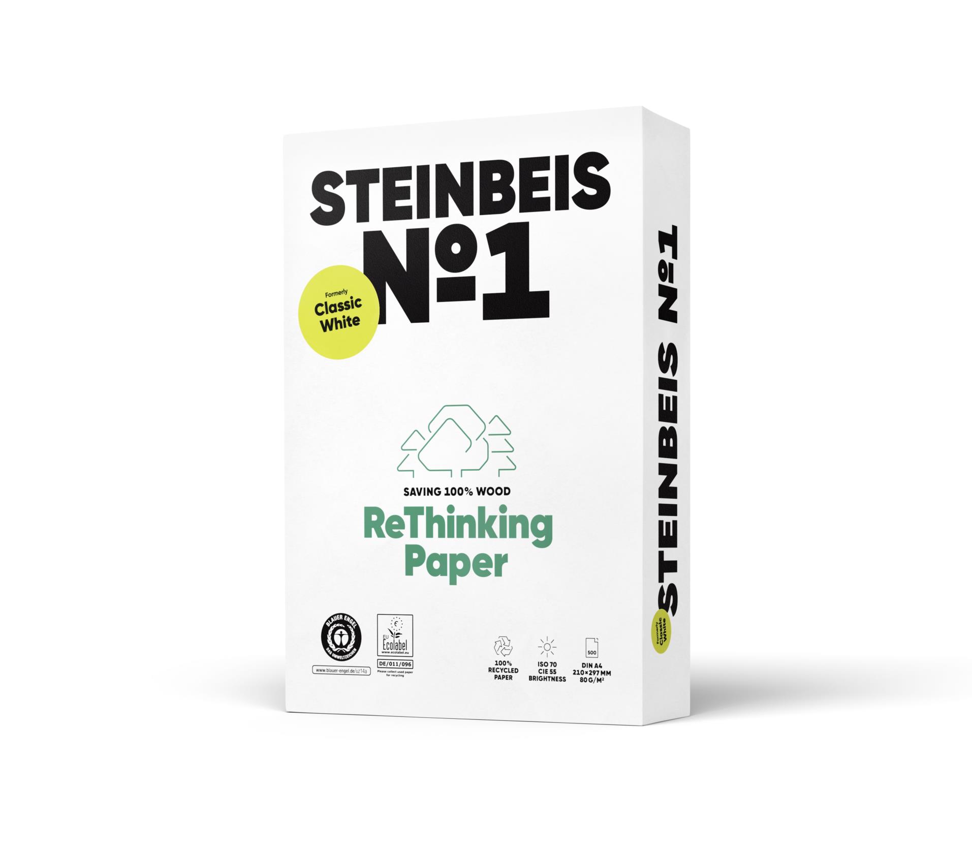 Recyklovaný papír Steinbeis No.1 A4 - 80 g/m2, CIE 55, 500 listů
