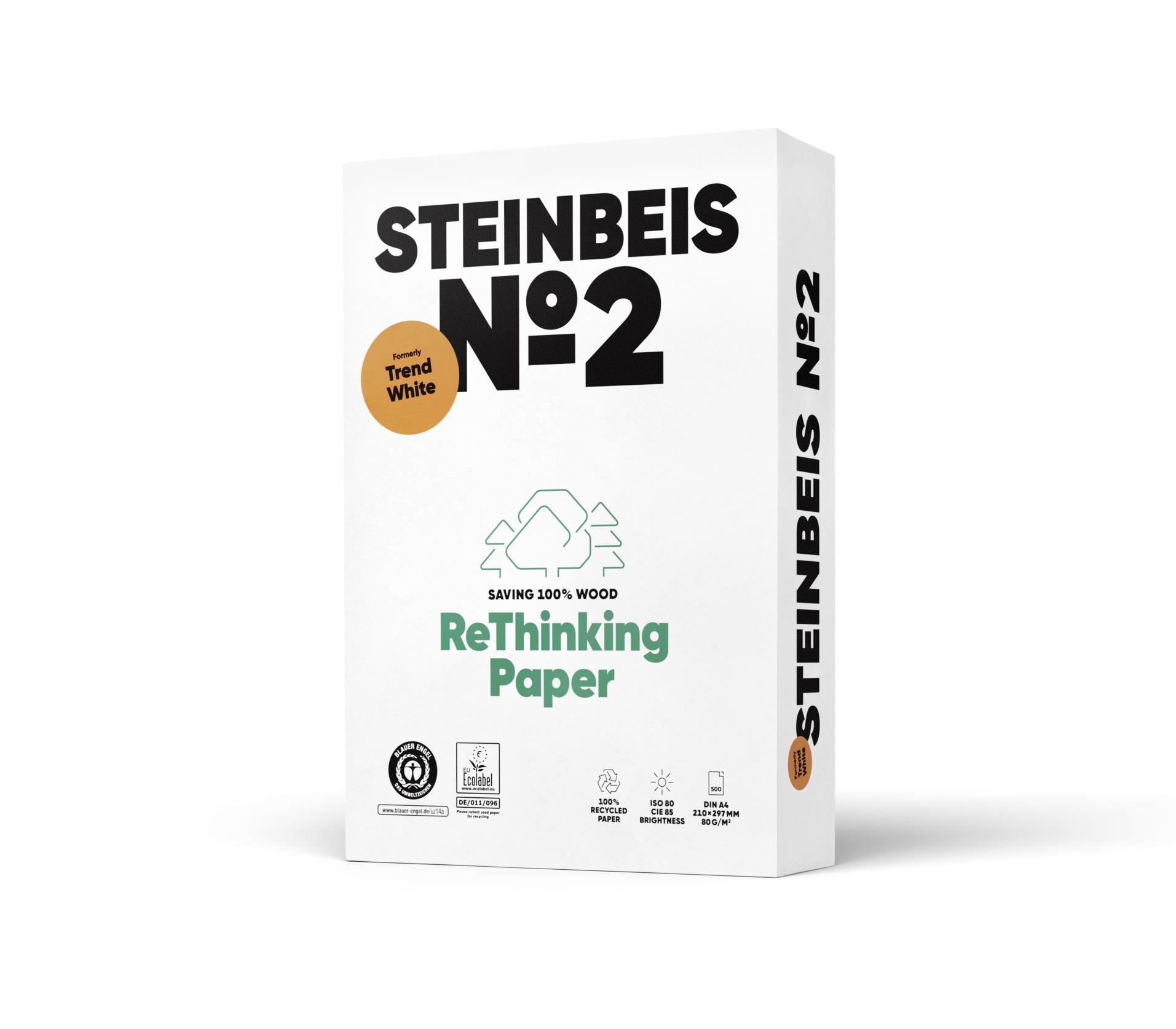 Levně Recyklovaný papír Steinbeis No.2 A4 - 80 g/m2, CIE 85, 500 listů