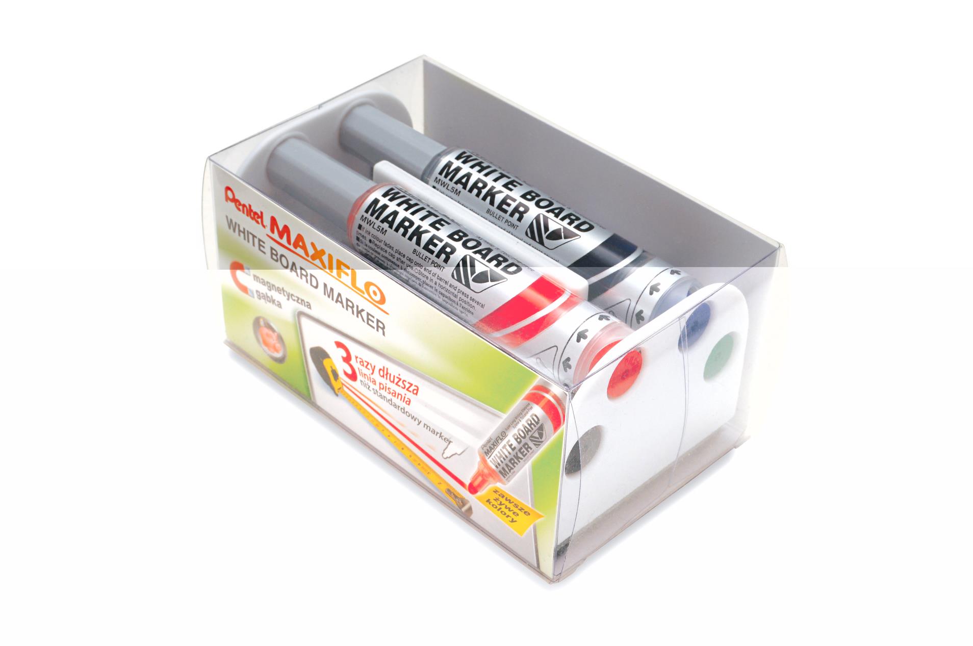 Popisovač na bílé tabule Pentel Maxiflo, sada 4 barev