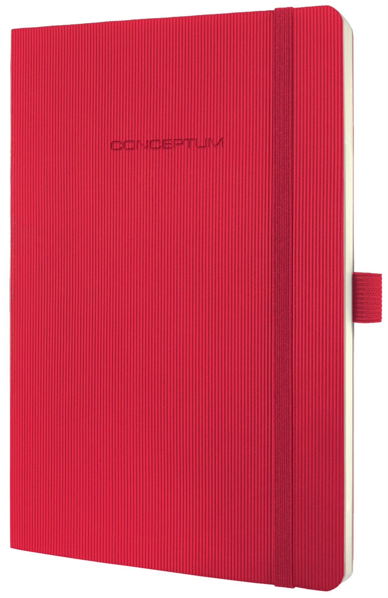 Záznamní kniha Sigel Conceptum - Softcover, A5, linkovaná, červená