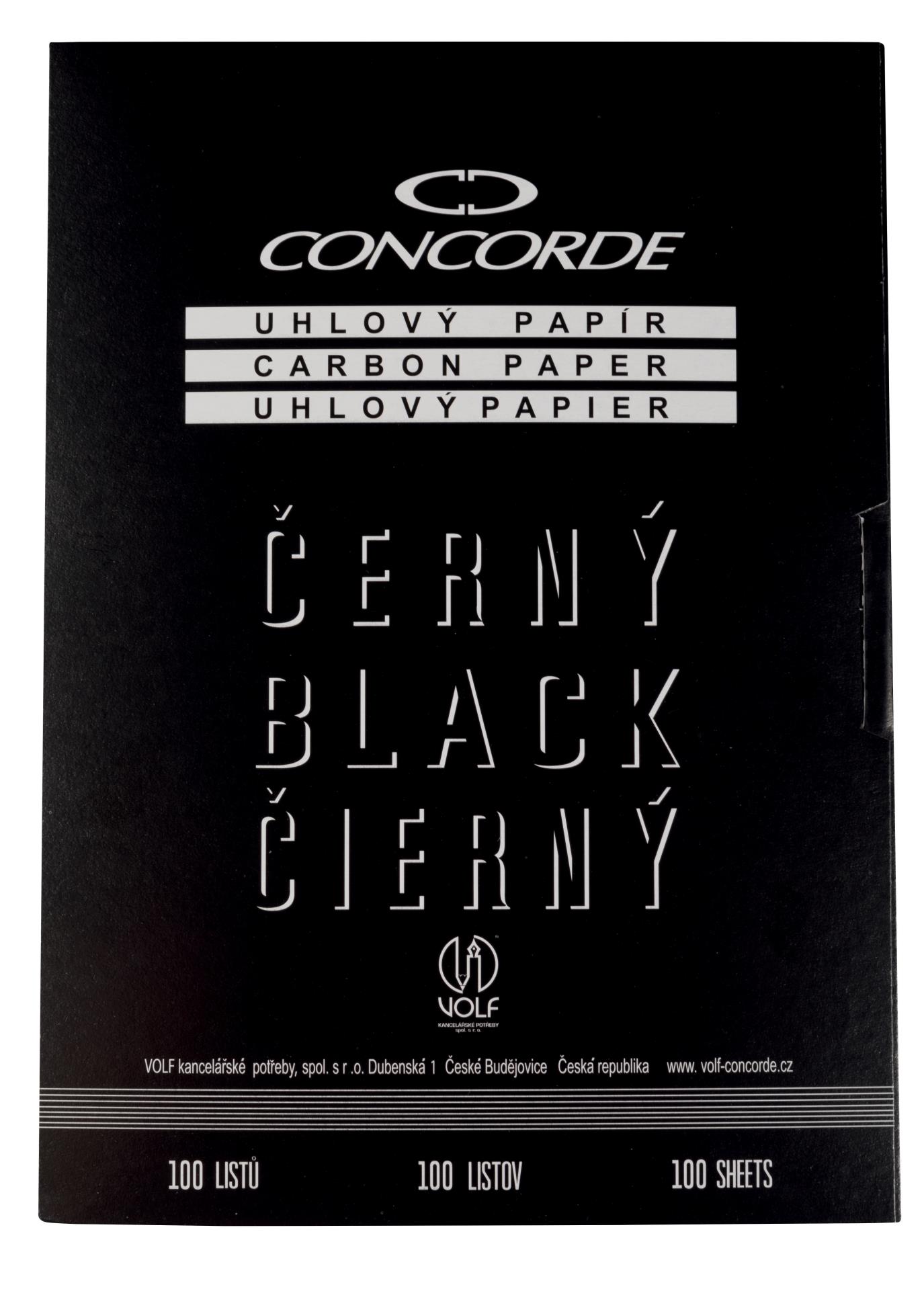 Levně Concorde uhlový papír černá / 25 listů 33604