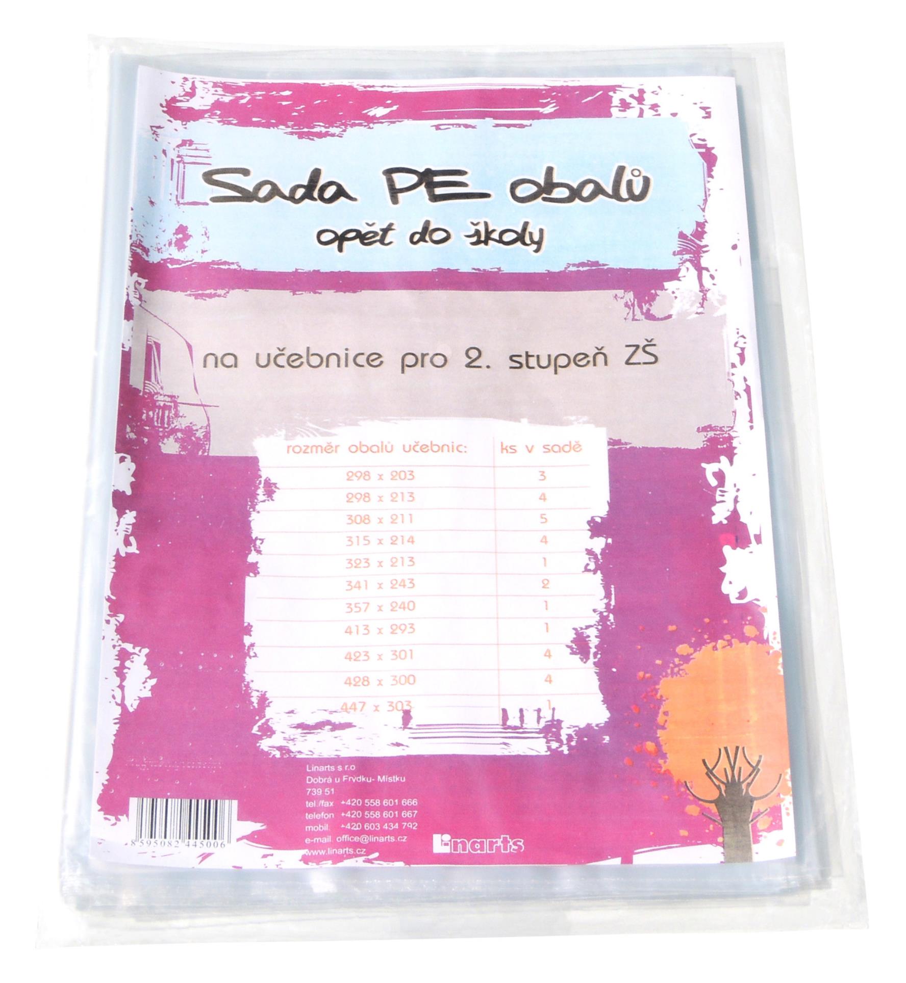 Sada obalů na sešity - čiré, pro 2.stupeň, 30 ks
