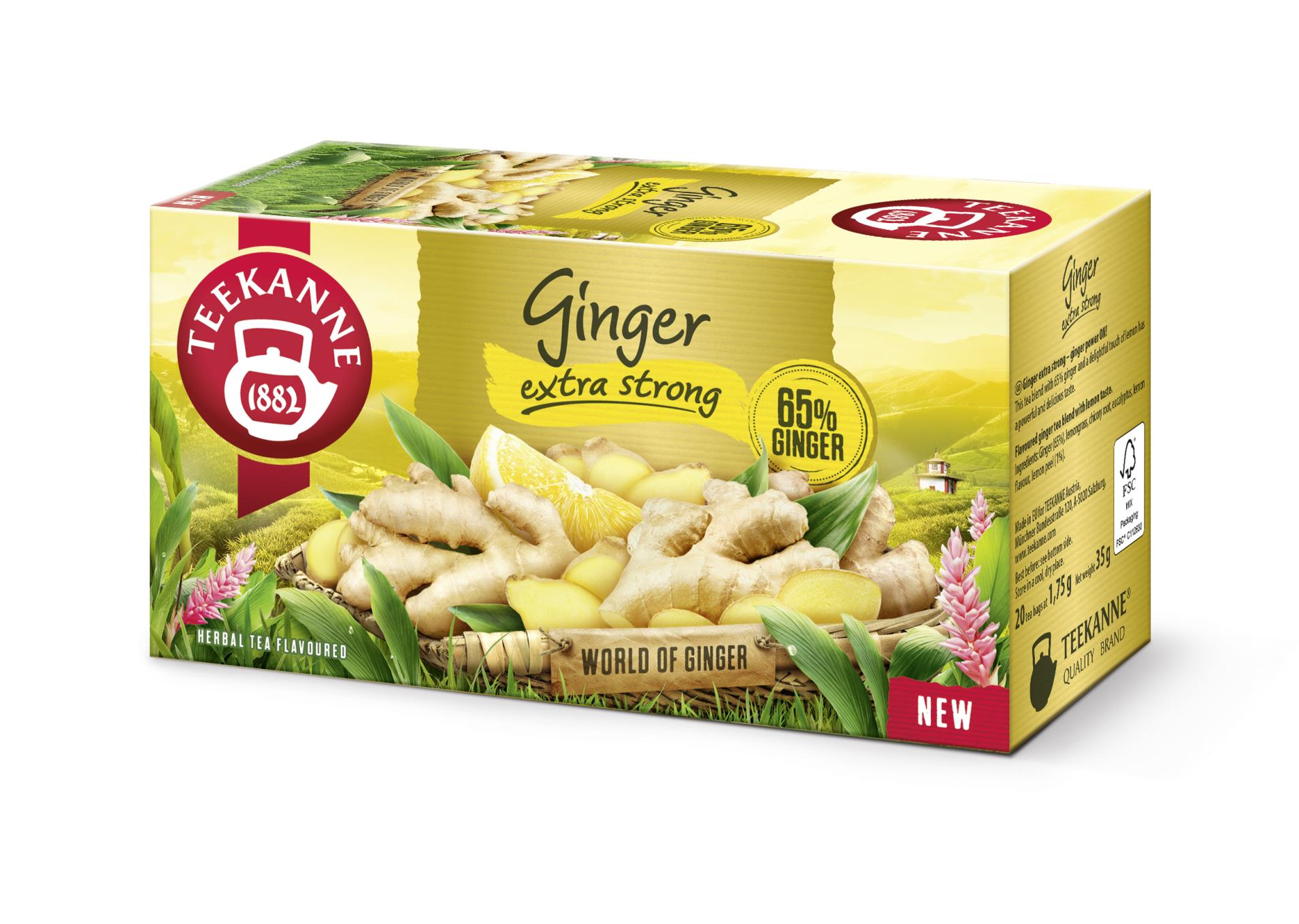 Levně Bylinný čaj Teekanne- extra silný zázvor, 20x 1.75 g