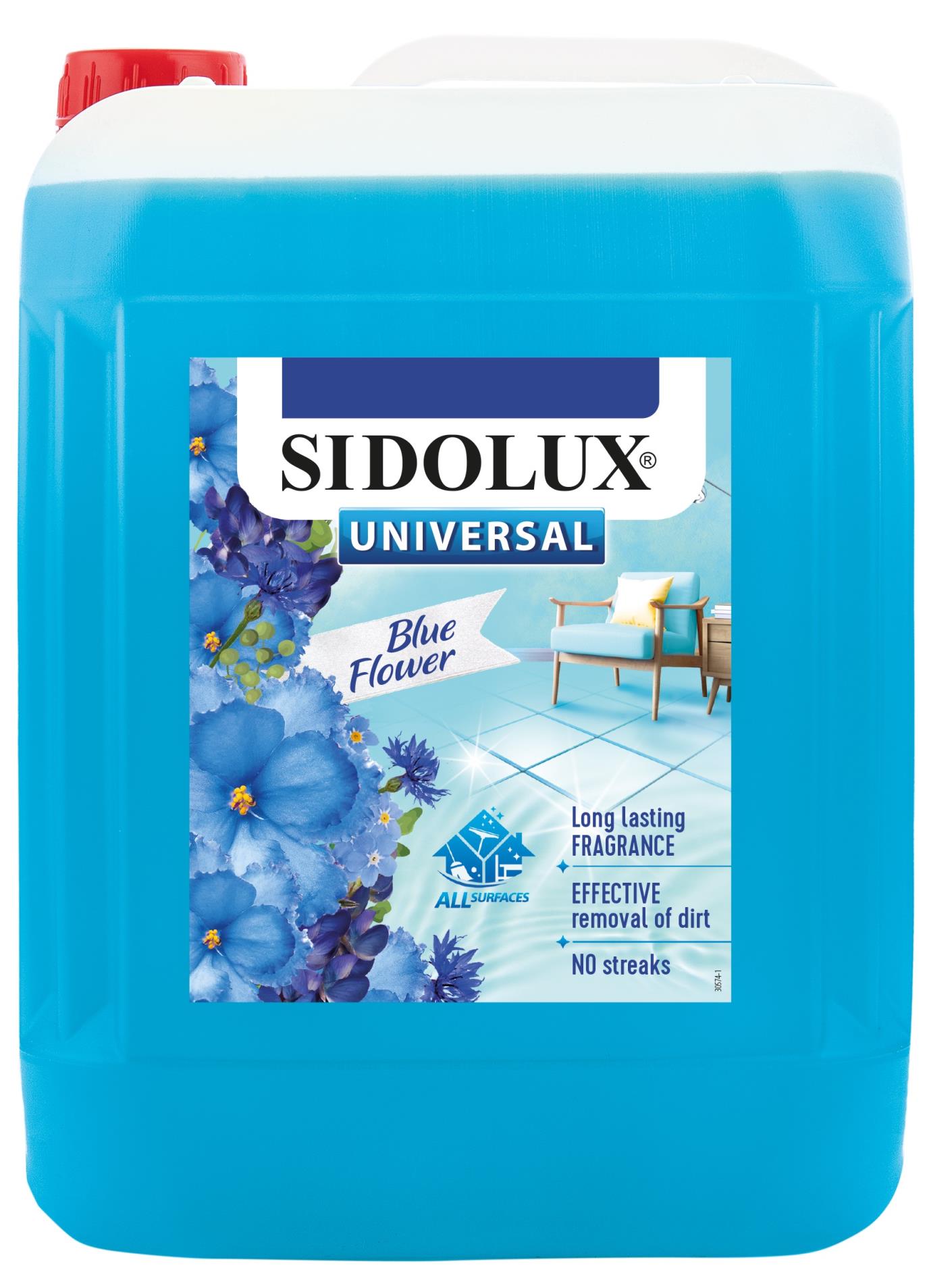 Levně Čisticí prostředek na podlahy Sidolux - modré květy, 5 l