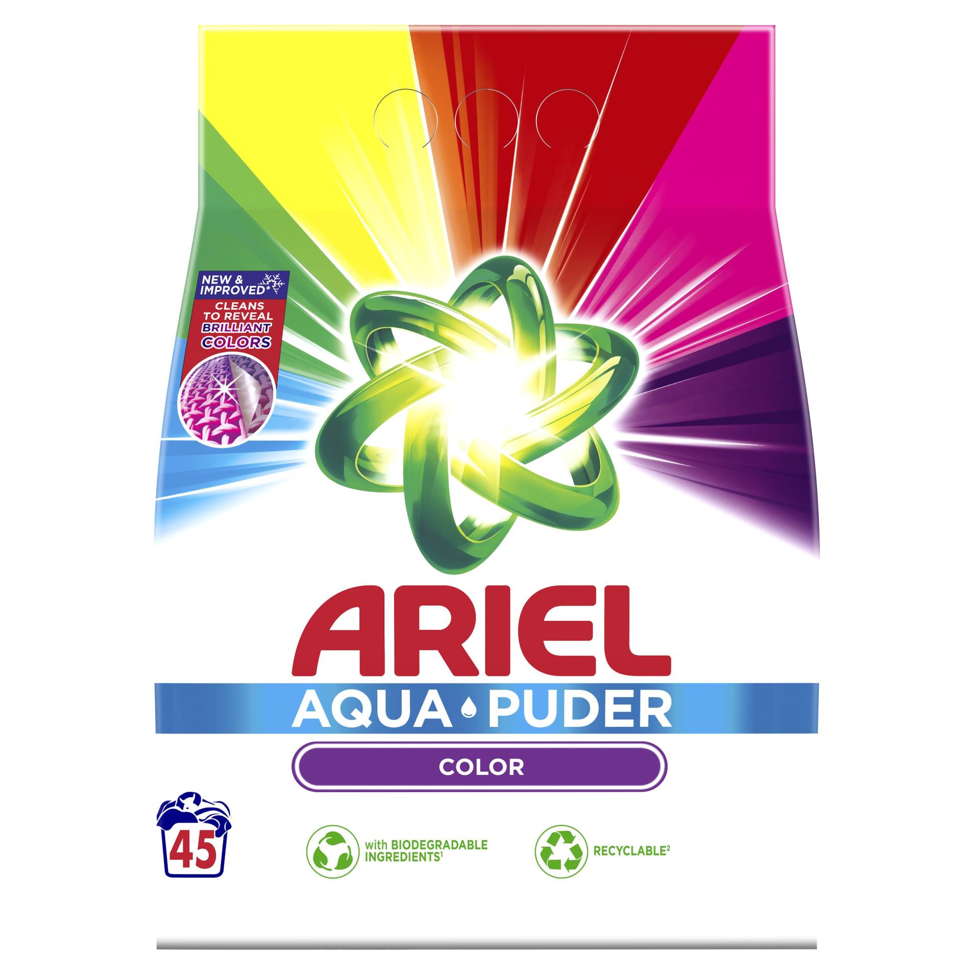 Prášek na praní Ariel - color, 2,925 kg, 45 dávek
