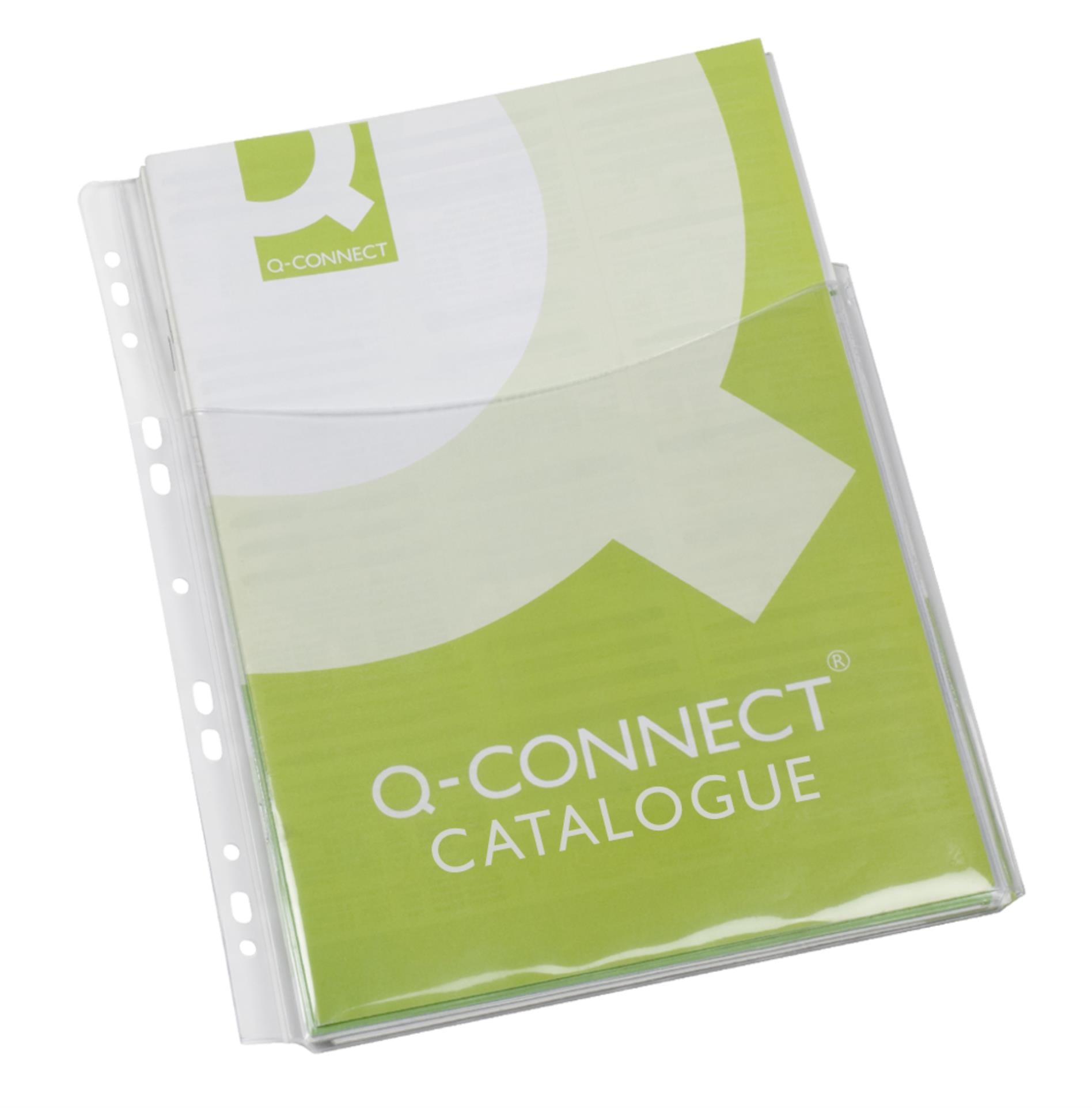 Euroobaly U na katalogy Q-Connect - A4, PP, 200 mic, přední strana do 3/4, 5 ks