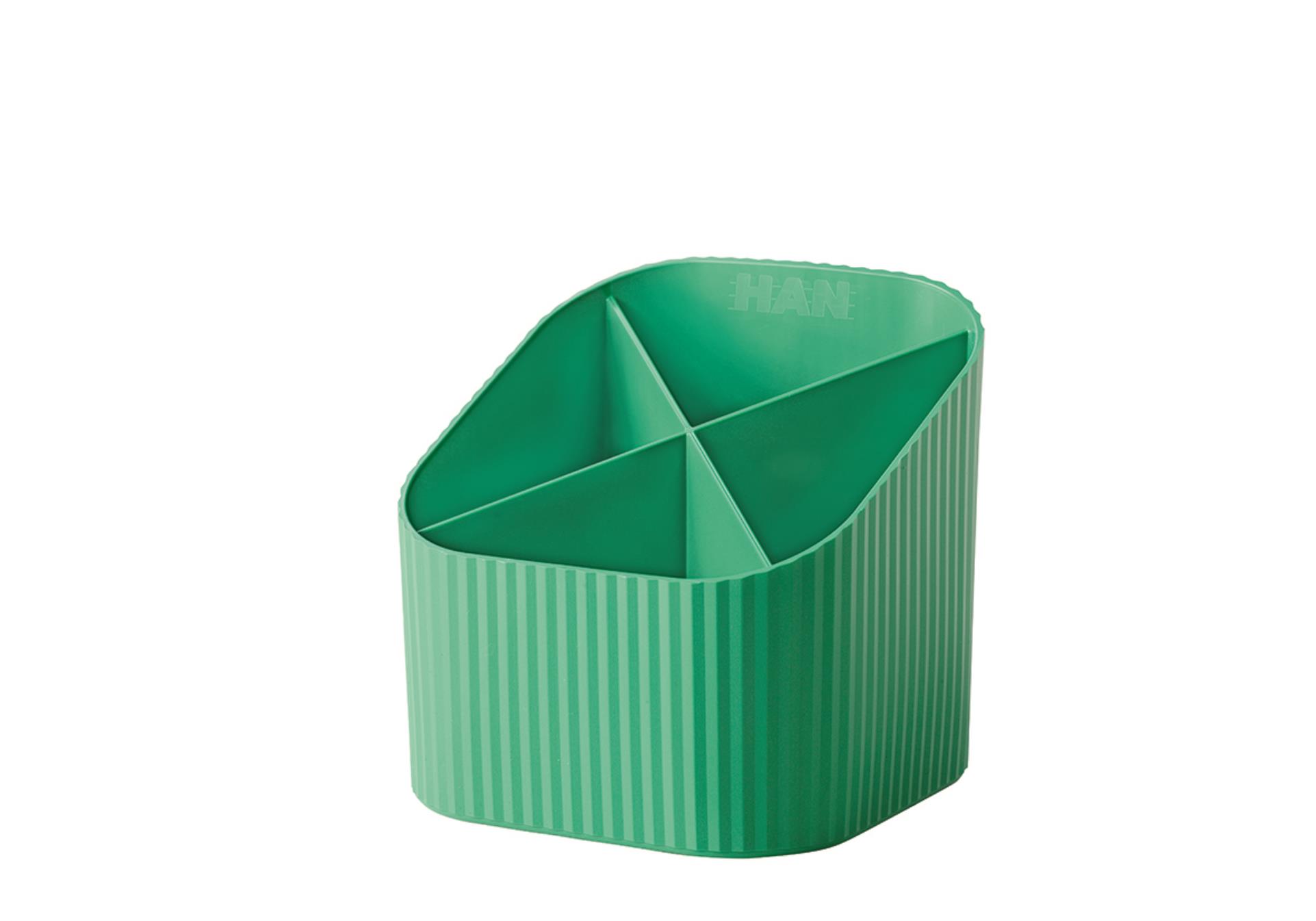 HAN Stojánek na tužky X-LOOP - 4 oddíly, zelený