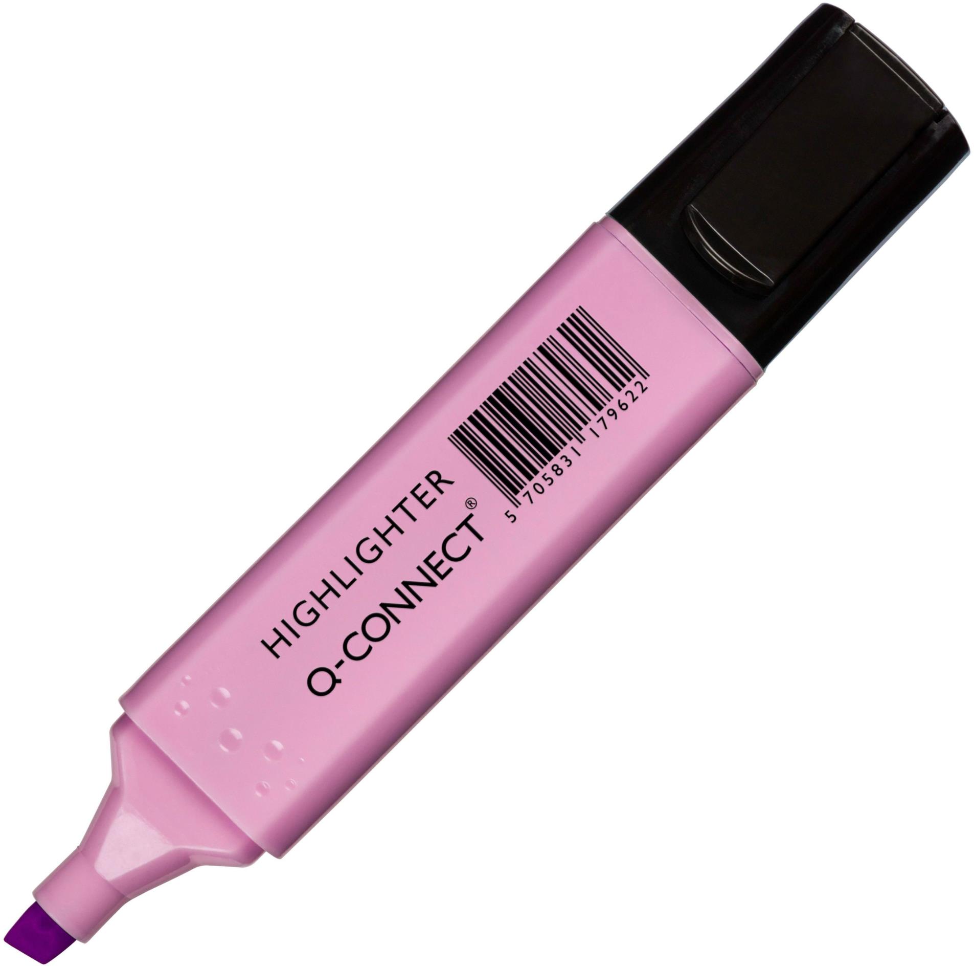 Zvýrazňovač Q-Connect pastelový - fialový, 1-5,2 mm